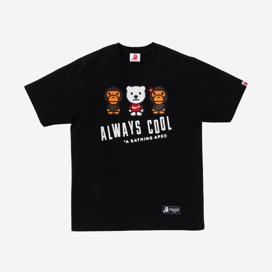 BAPE x Coca Cola Milo T-Shirt Black 상세 이미지 1