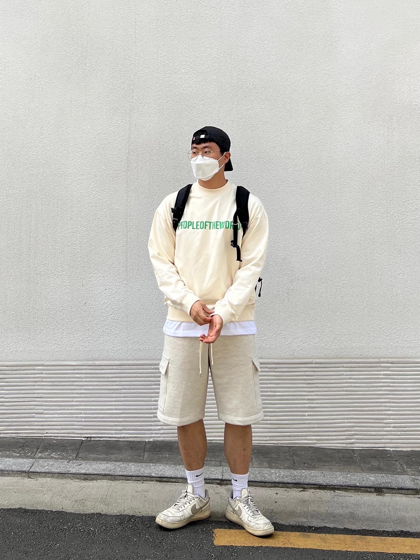 Nike Air Force 1 '07 Low White 착용 스타일 - 1