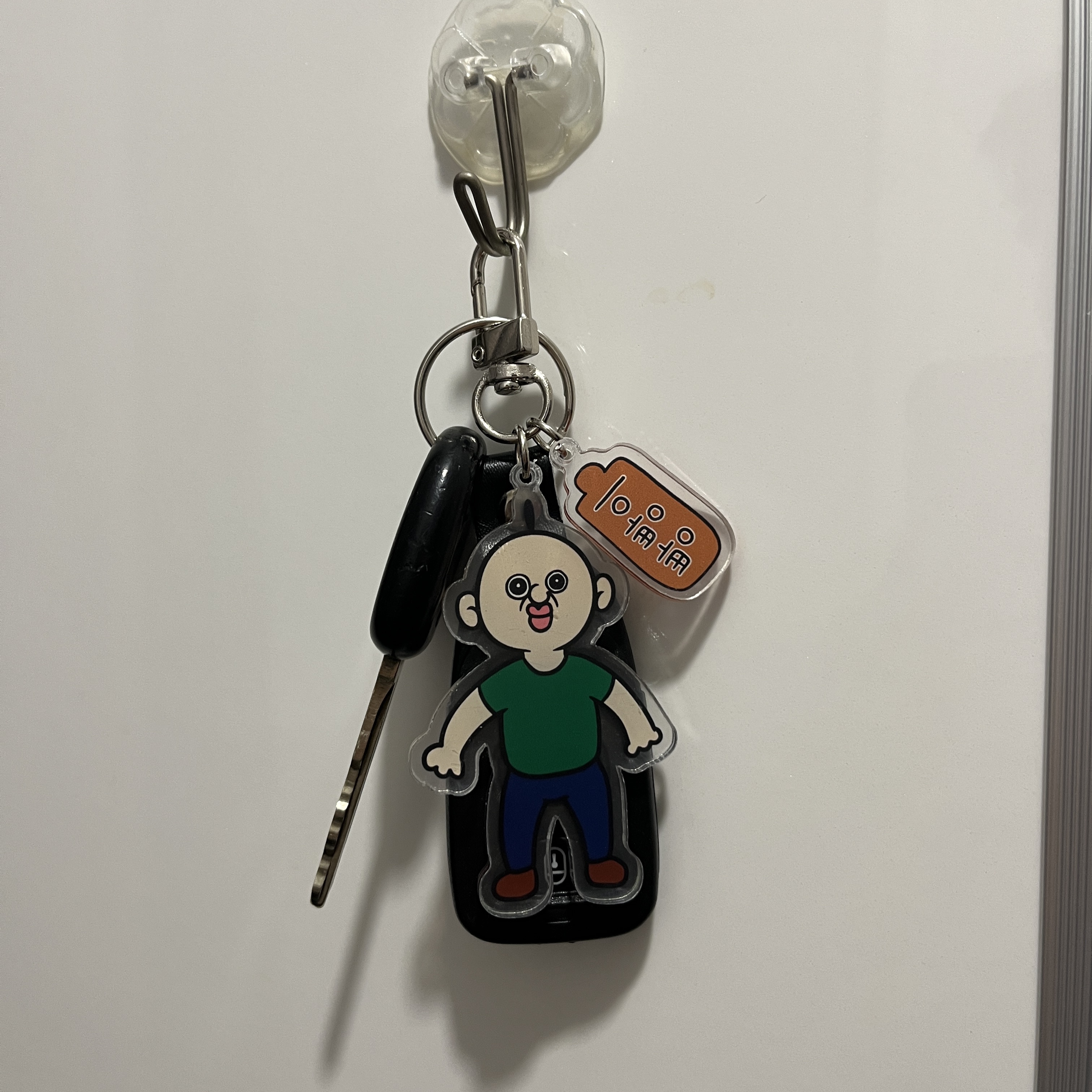 Bbangbbang Name Tag Acrylic Keyring 착용 스타일 - 2