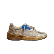 (W) Golden Goose Mesh and Suede Dad-Star Sneakers Silver