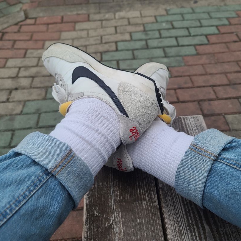 Nike Waffle Trainer 2 Sail Black 착용 스타일