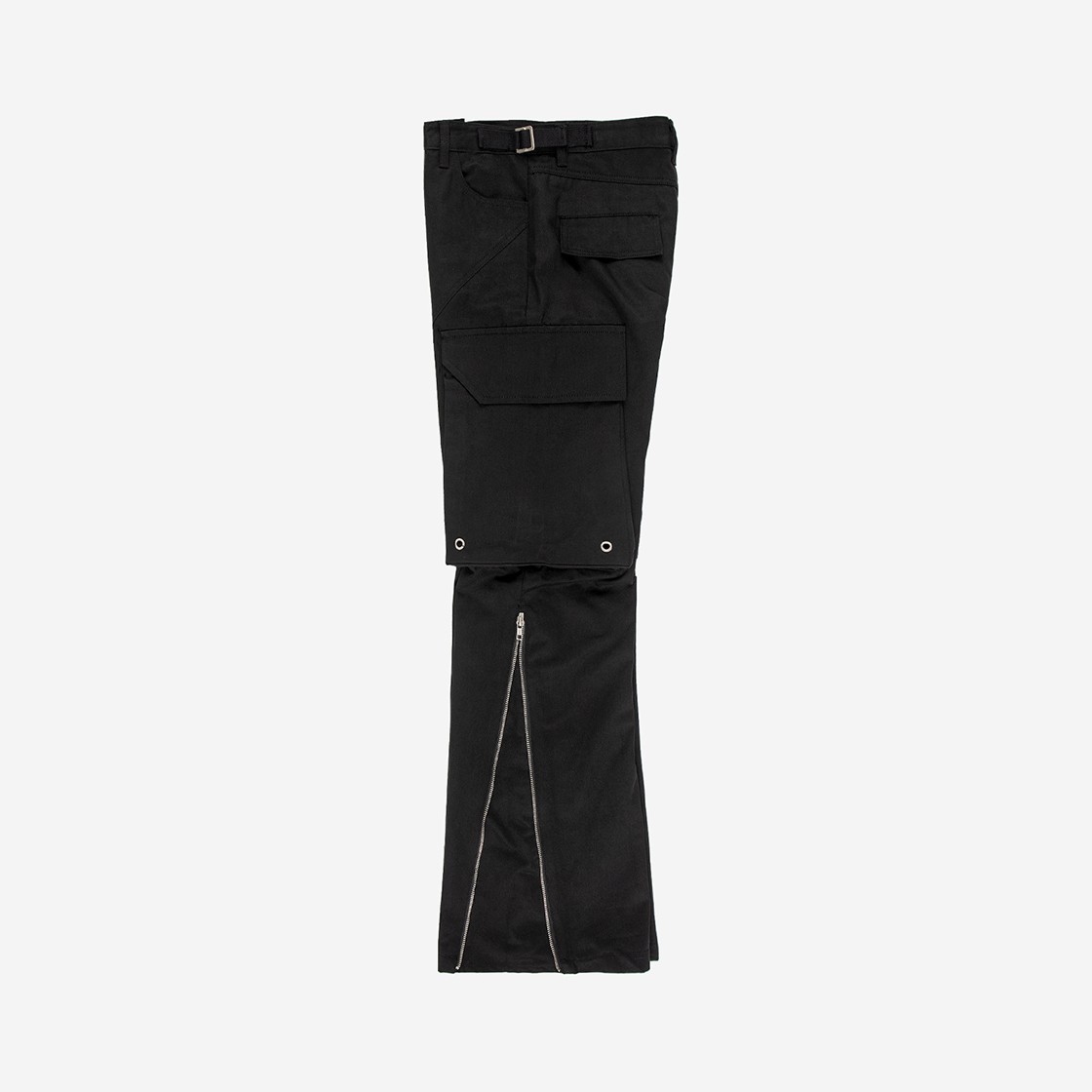 Sundayoffclub Side Zip Cargo Flare Trousers Black 상세 이미지 3