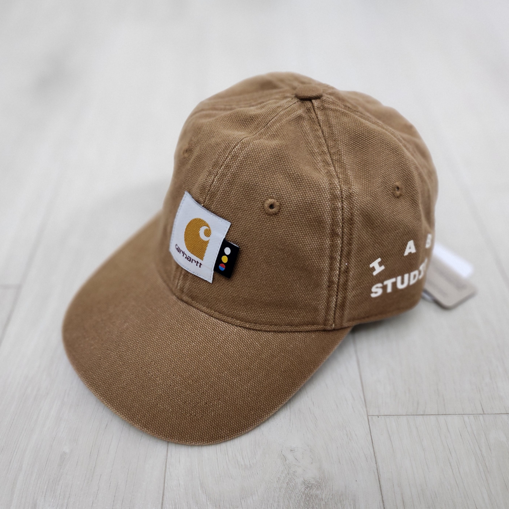 Carhartt WIP x IAB Studio Canvas 6-Panel Cap Hamilton Brown 착용 스타일 - 1