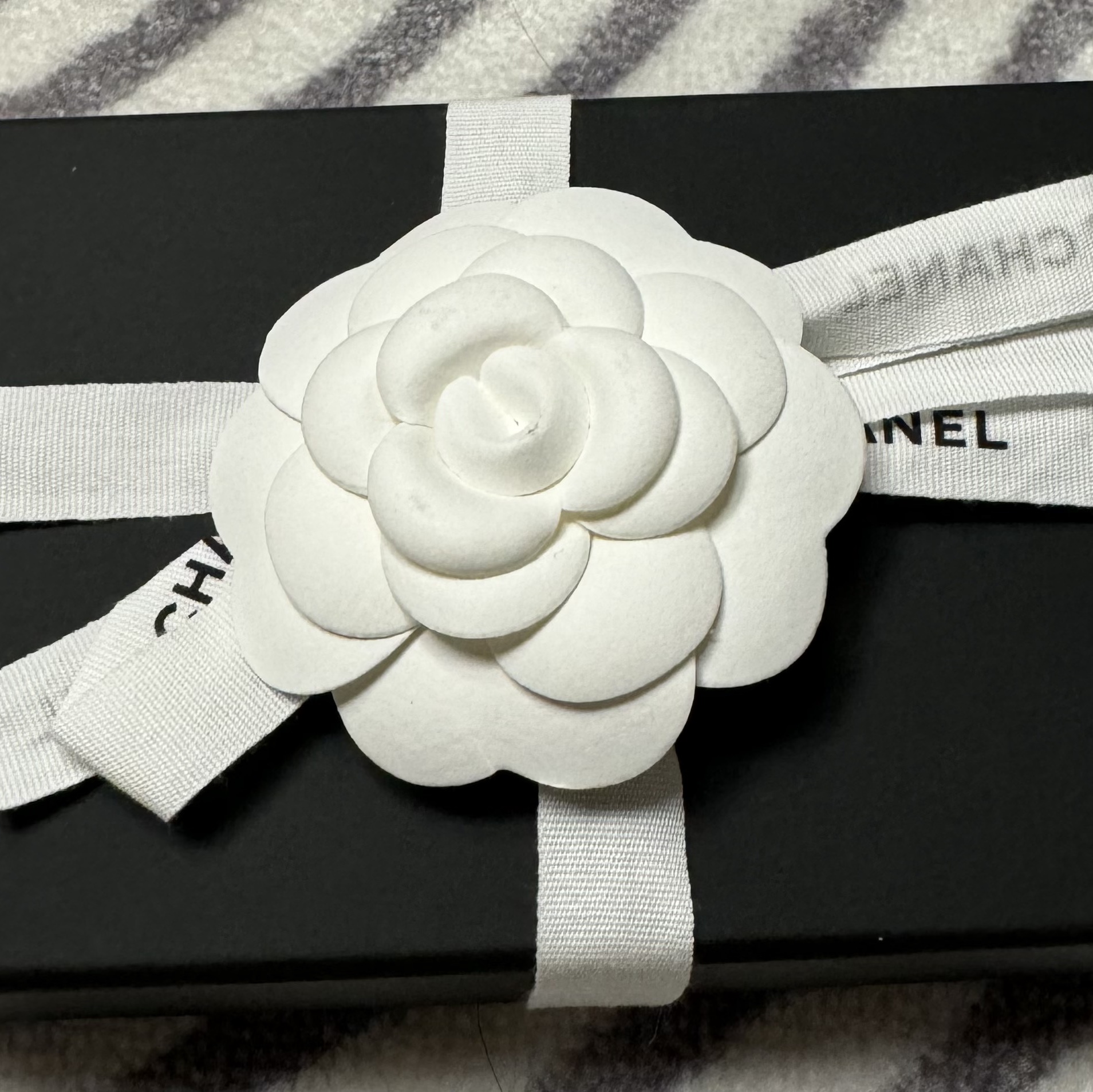 Chanel Classic Card Holder Grained Calfskin & Silver Black 착용 스타일 - 1