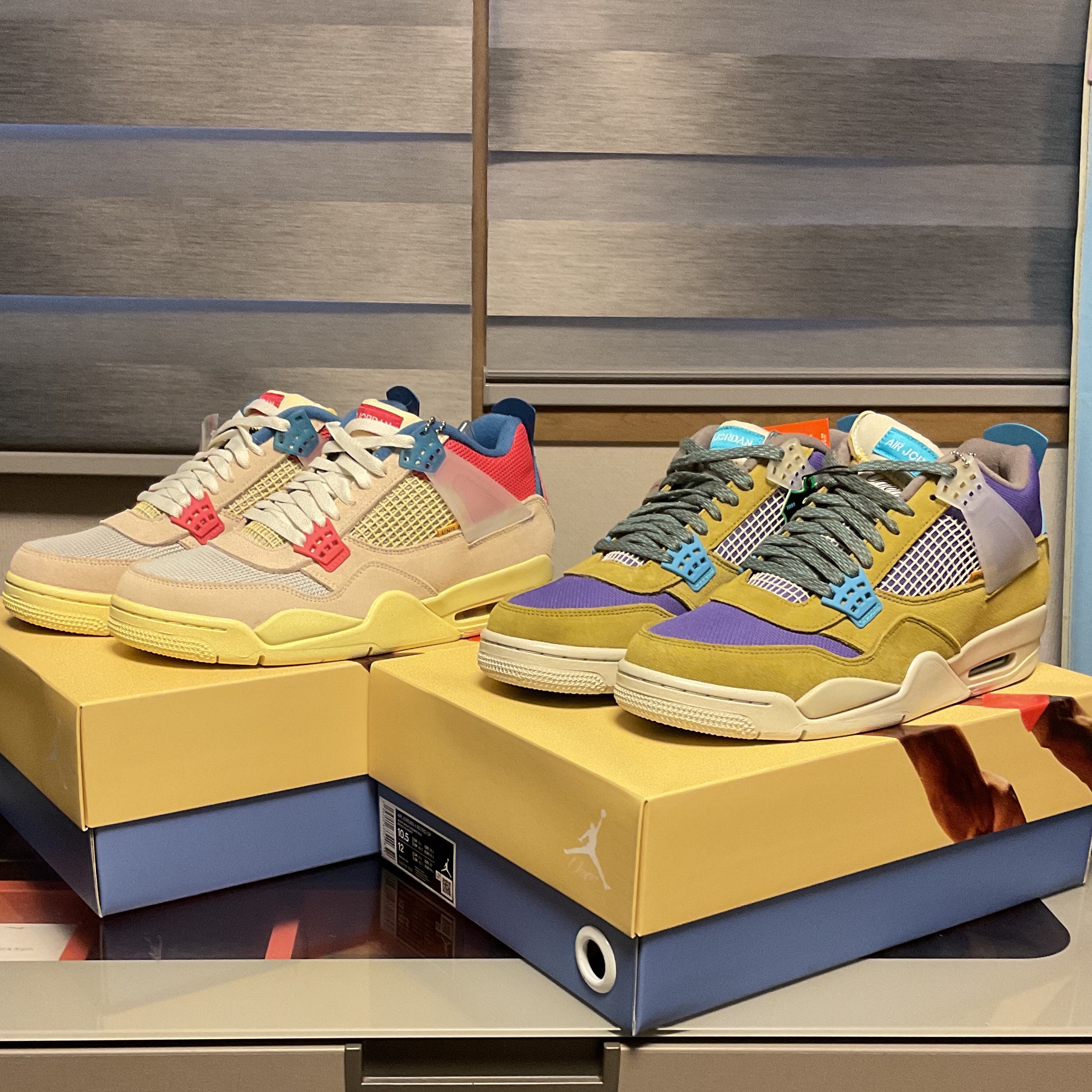 Jordan 4 x Union Retro SP Desert Moss, Jordan 4 x Union Retro Guava Ice 착용 스타일