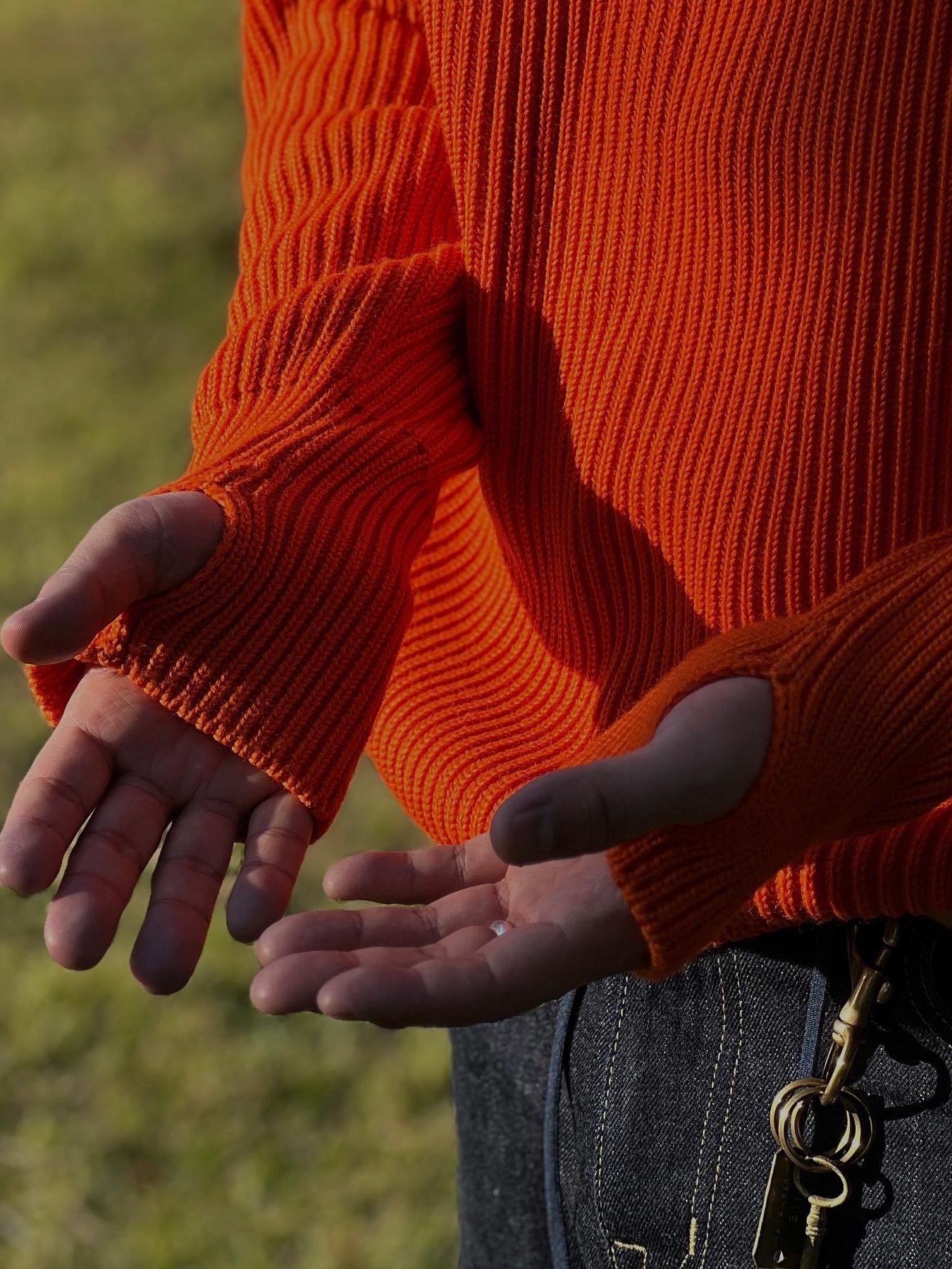 Andersen Andersen Seaman Sweater Orange 착용 스타일 - 2