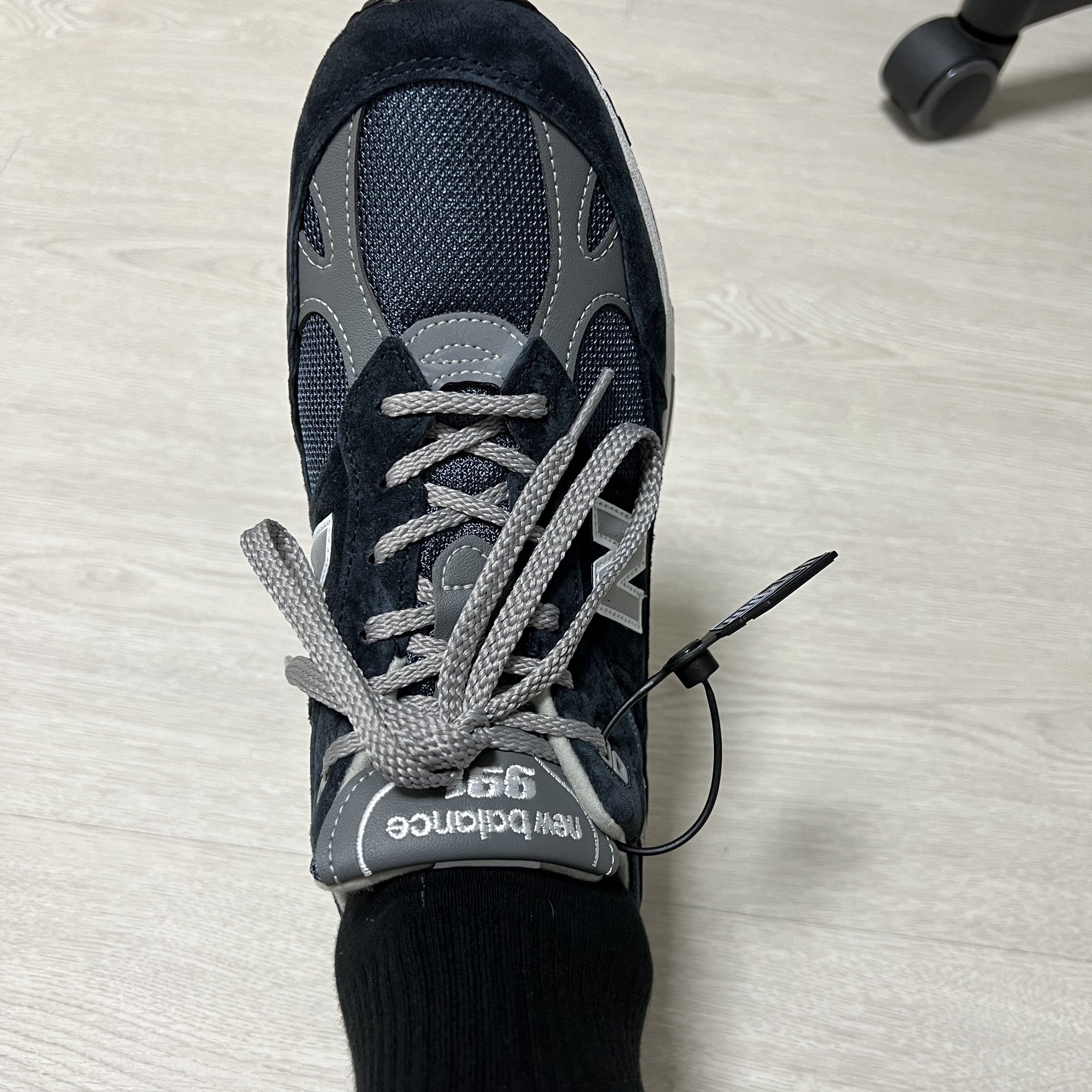 New Balance 991 Made in UK Navy 착용 스타일 - 1