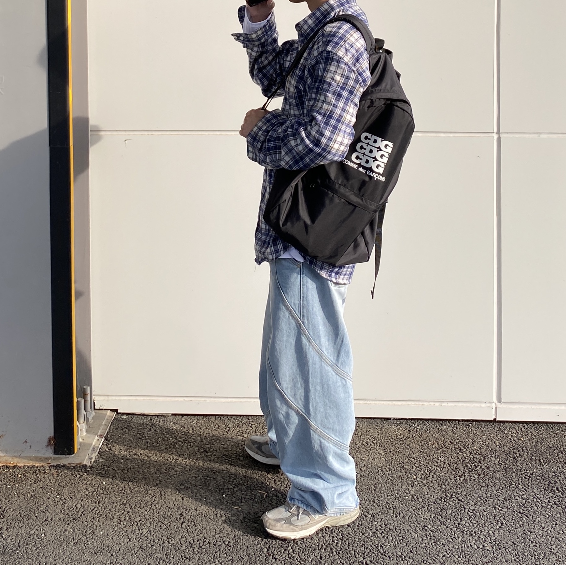 CDG Backpack Black, New Balance 993 Made in USA Grey - D Standard 착용 스타일 - 2
