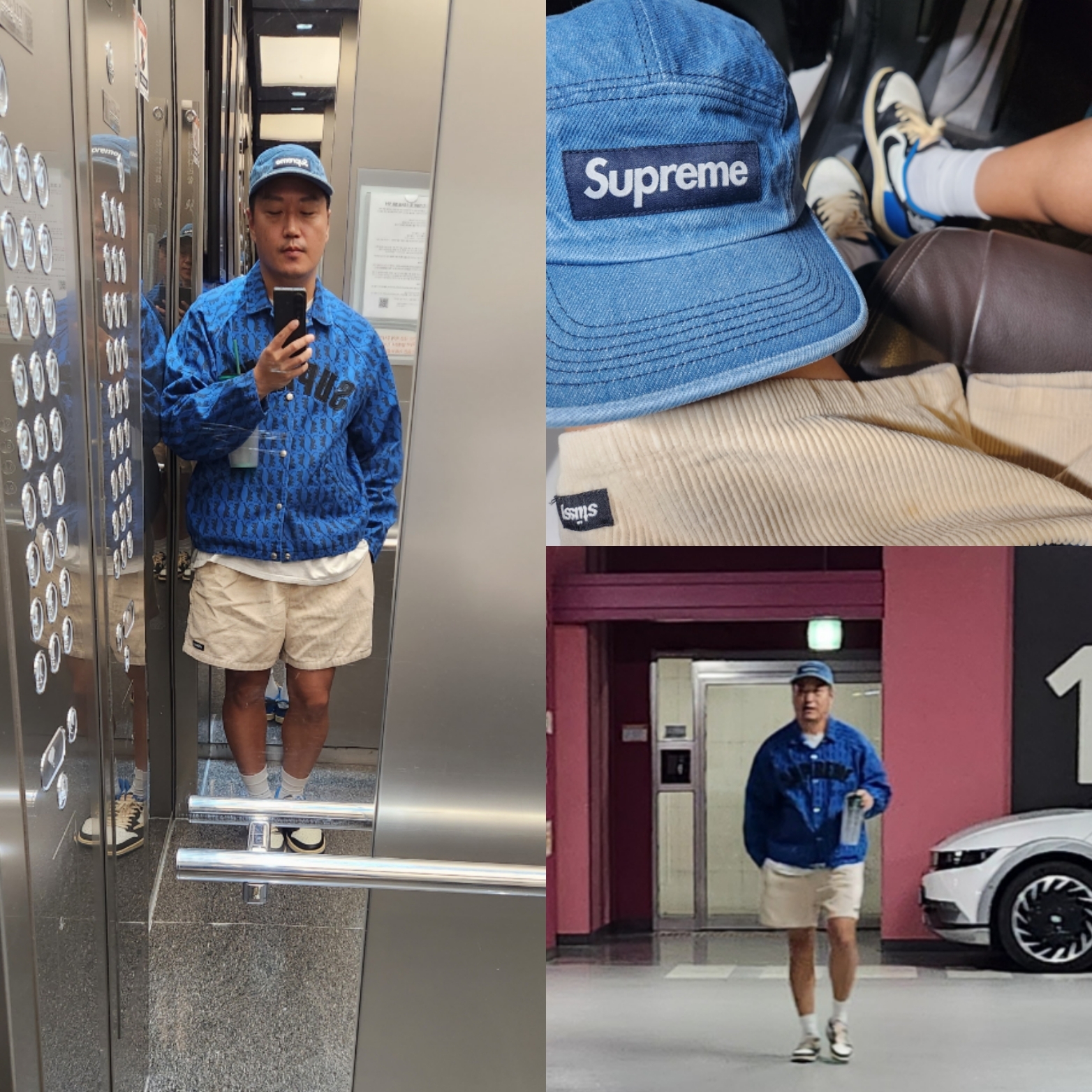 Supreme Snap Front Twill Jacket Panther - 18FW 착용 스타일