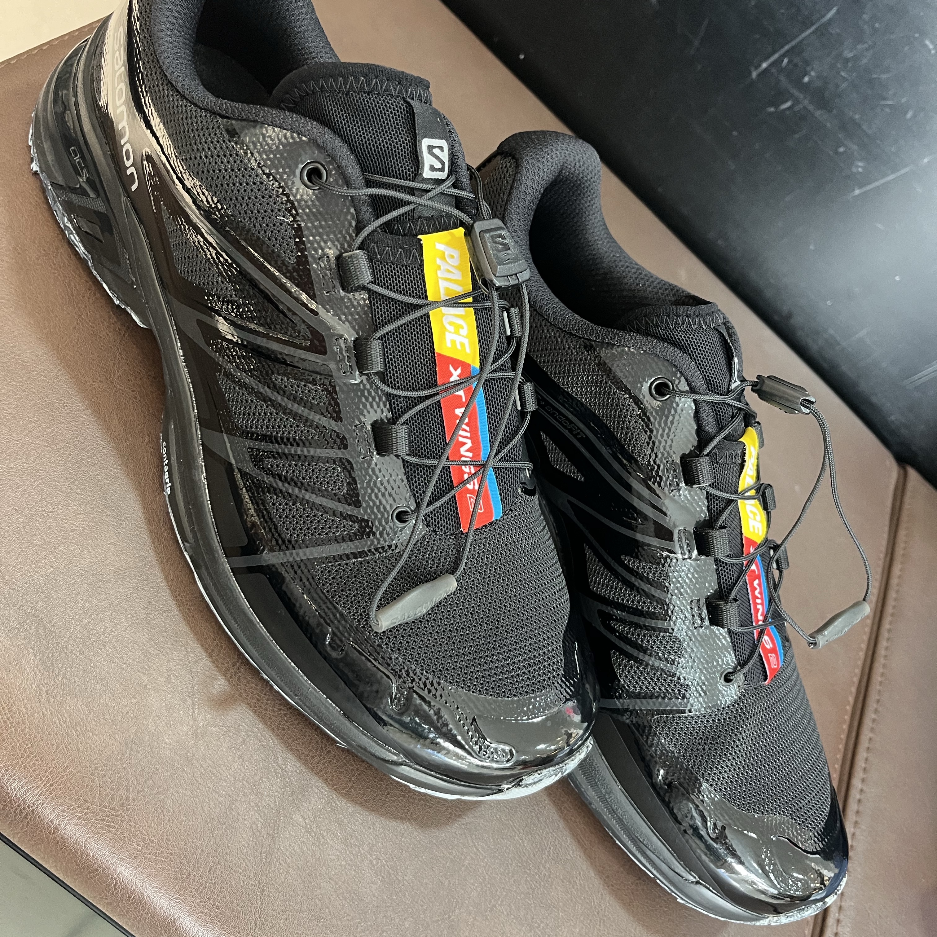 Salomon x Palace XT-Wings 2 Black 착용 스타일 - 5
