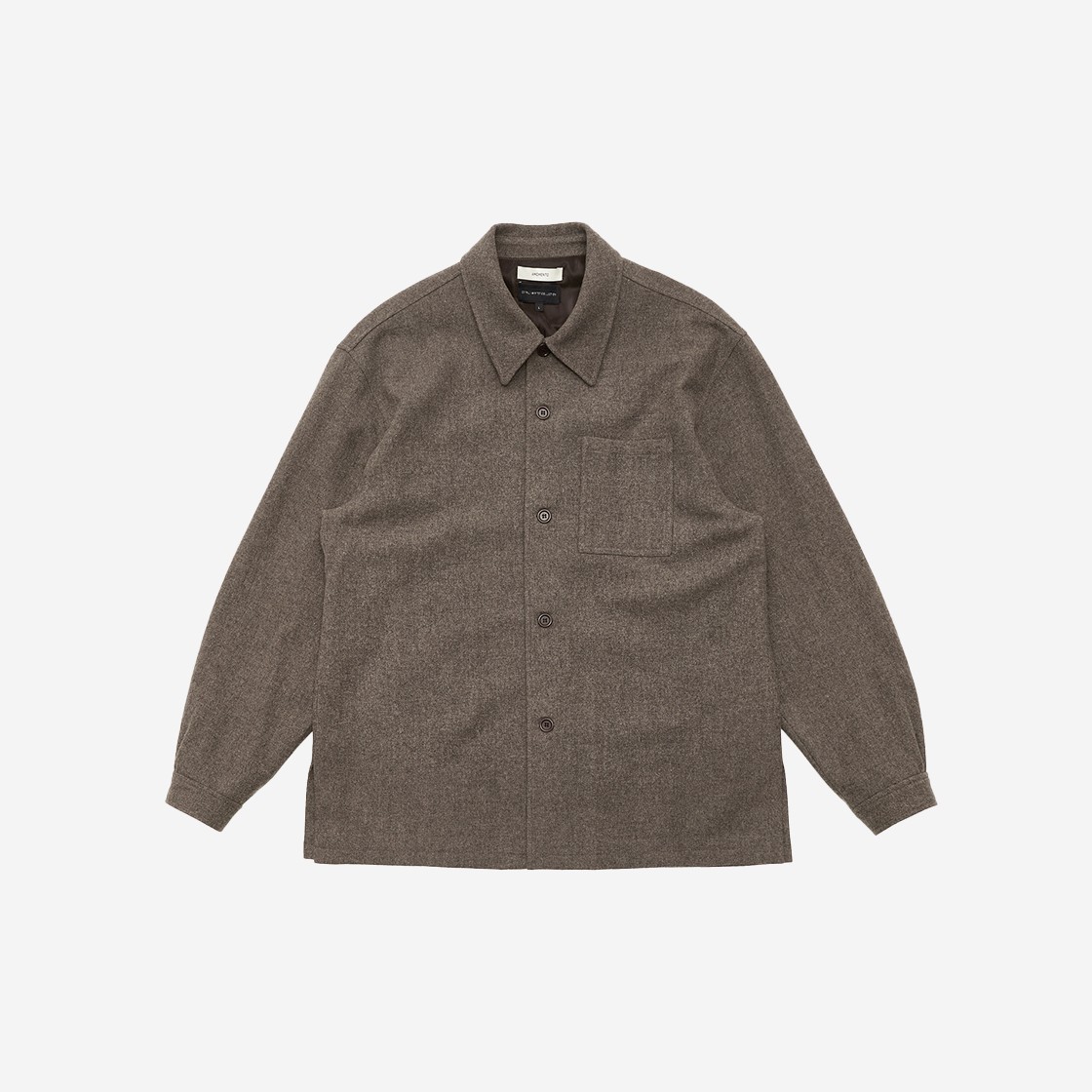 Amomento Wool Shirts Brown 상세 이미지 1