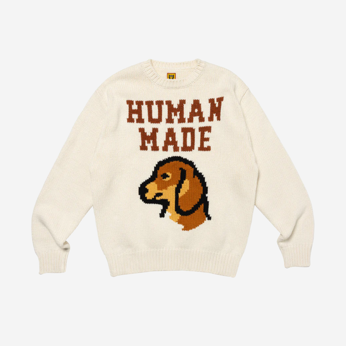 휴먼 메이드 닥스 니트 스웨터 화이트 | Human Made | KREAM