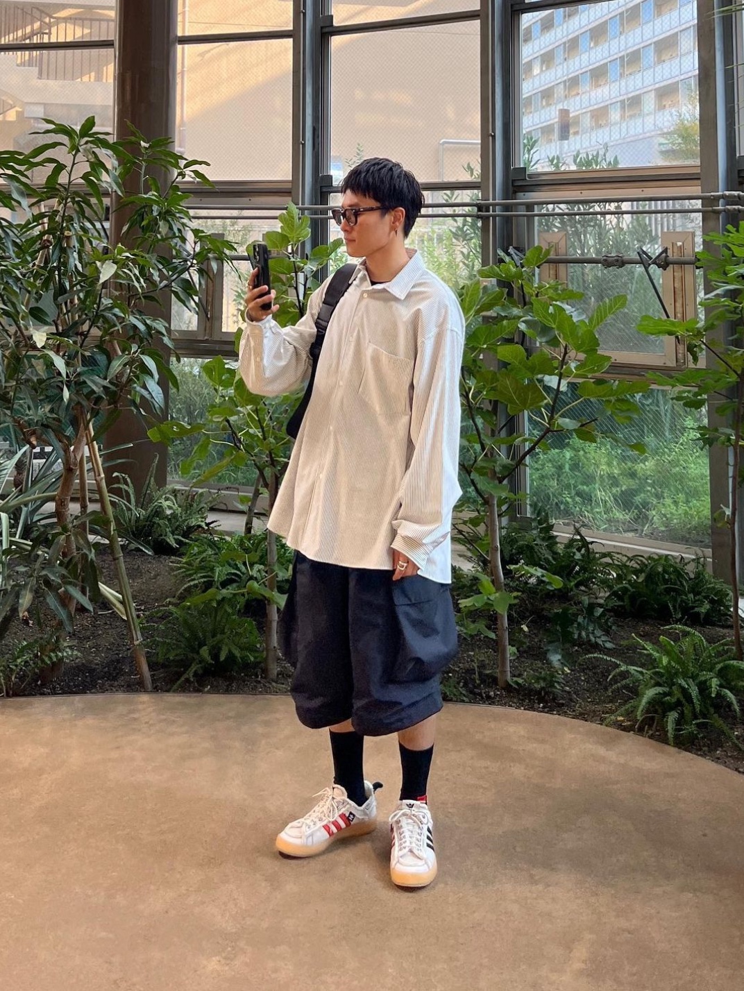 Adidas x Song for the Mute Campus 80s Bliss Core Black 착용 스타일 - 1
