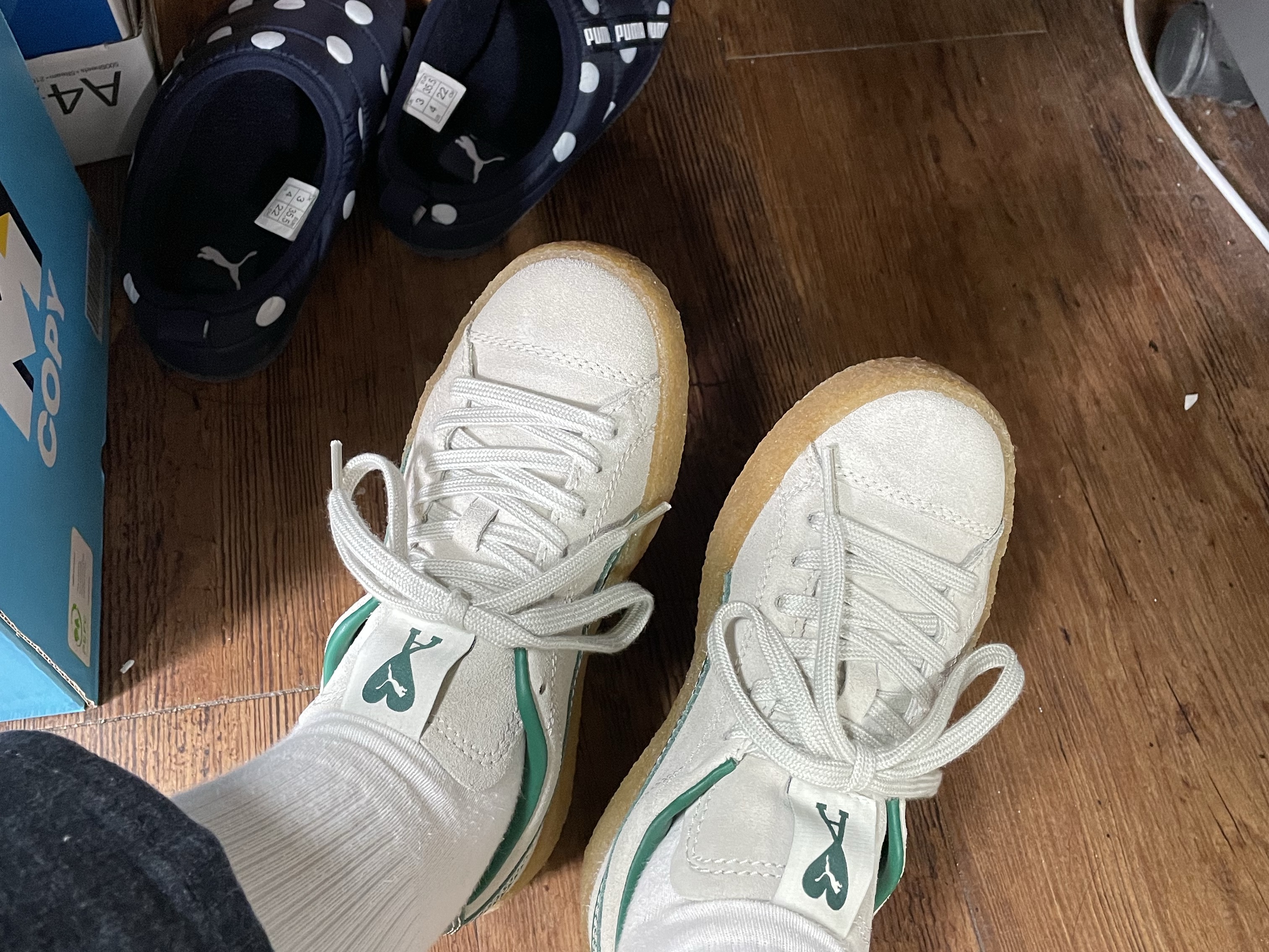 Puma x AMI Suede Crepe Pristine 착용 스타일 - 1
