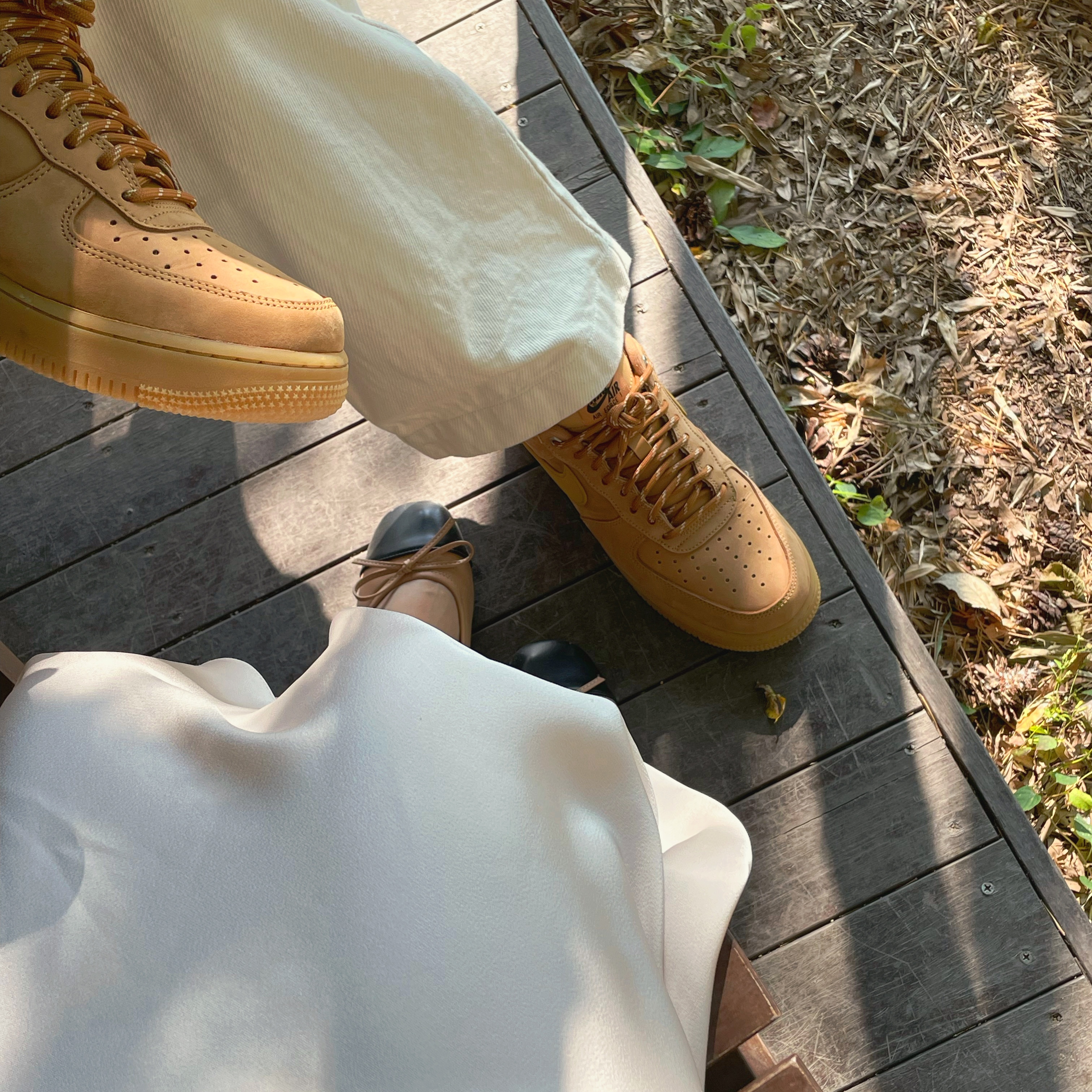 Nike Air Force 1 '07 WB Flax 착용 스타일
