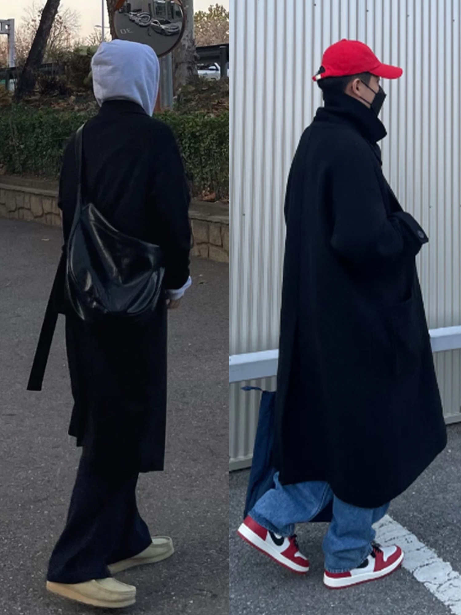 Maison Mihara Yasuhiro Peterson OG Sole Canvas Low Sneakers Black, Clarks Wallabee Maple Suede 착용 스타일 - 2