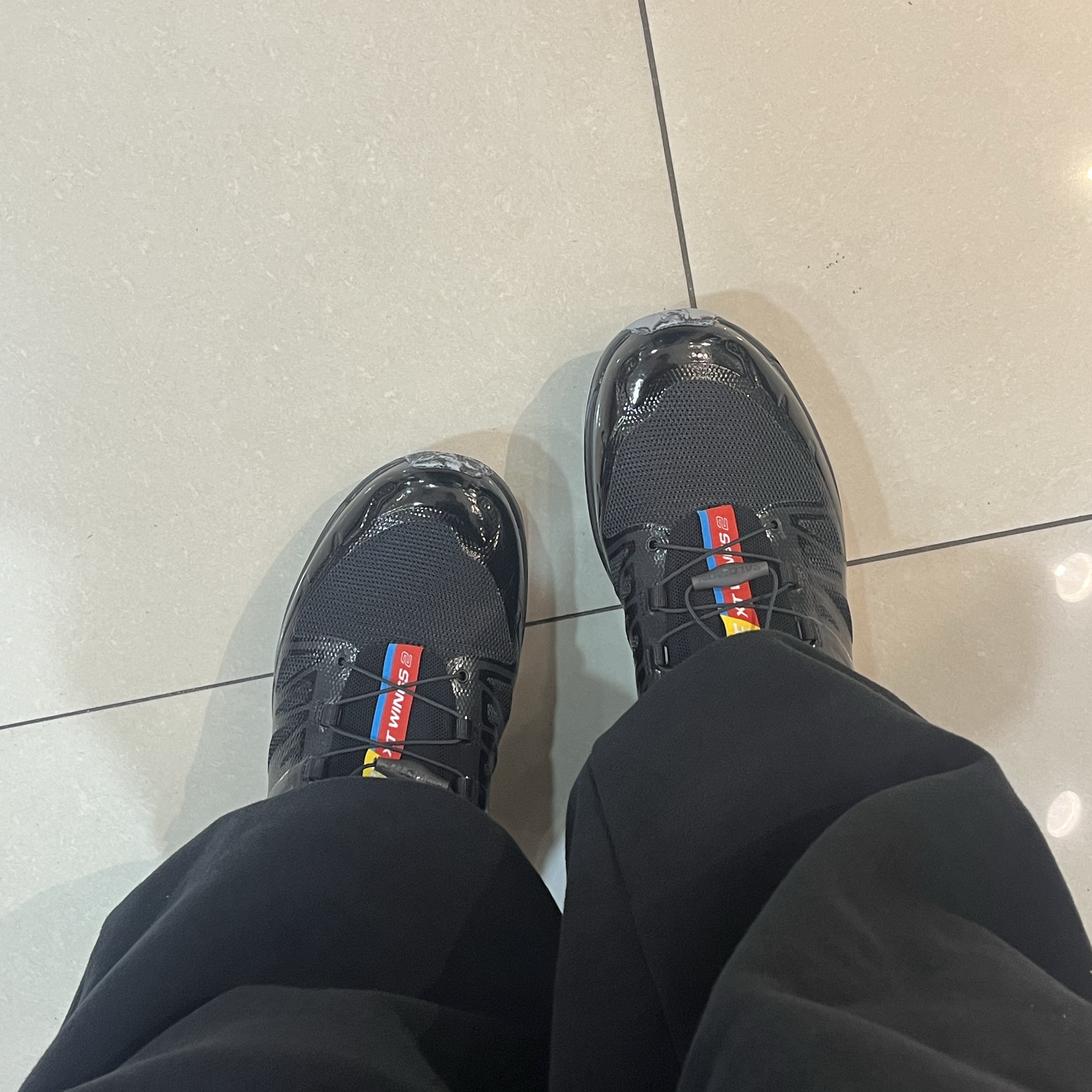Salomon x Palace XT-Wings 2 Black 착용 스타일 - 2