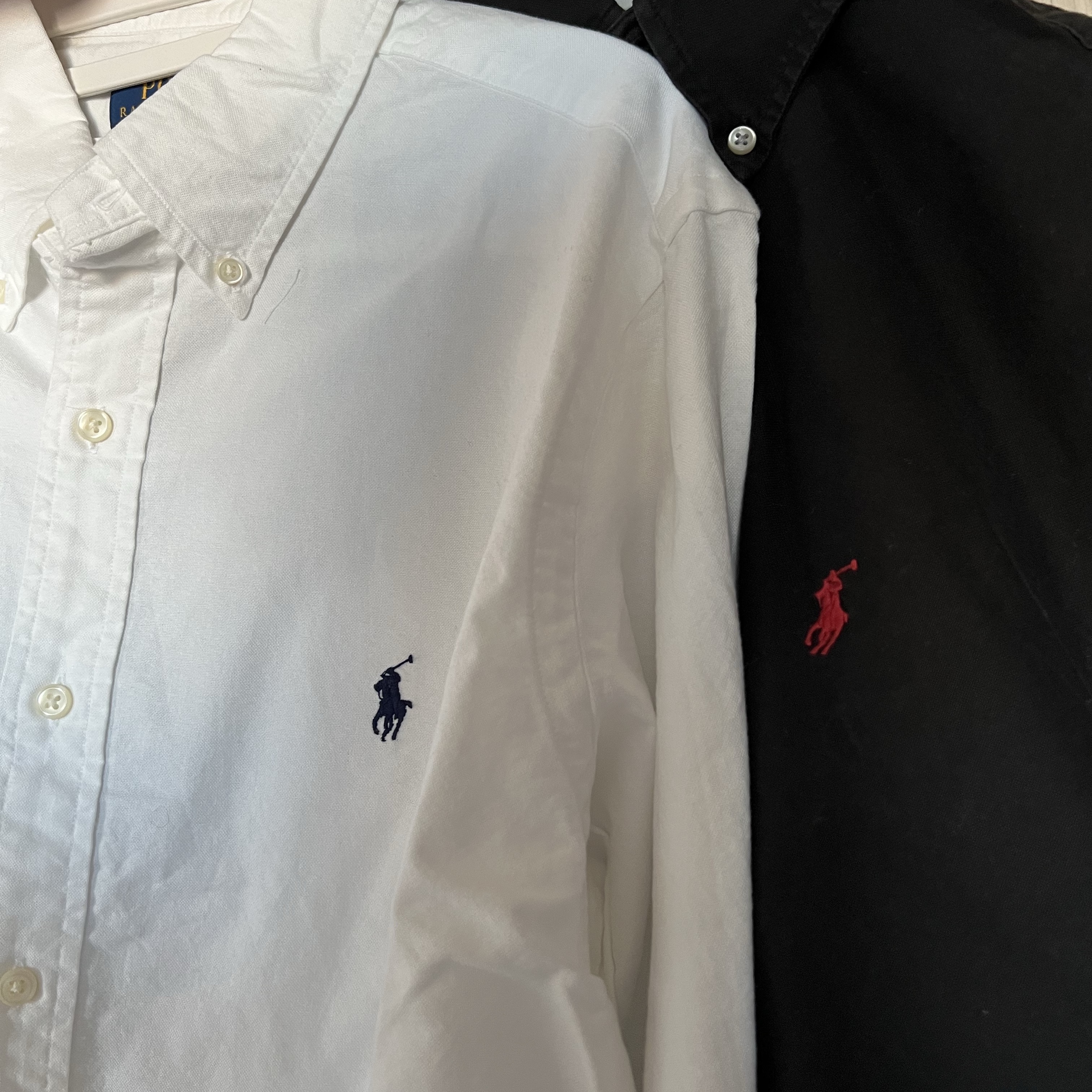 [30% 적립] Polo Ralph Lauren Classic Fit Garment Dyed Oxford Shirt White 착용 스타일