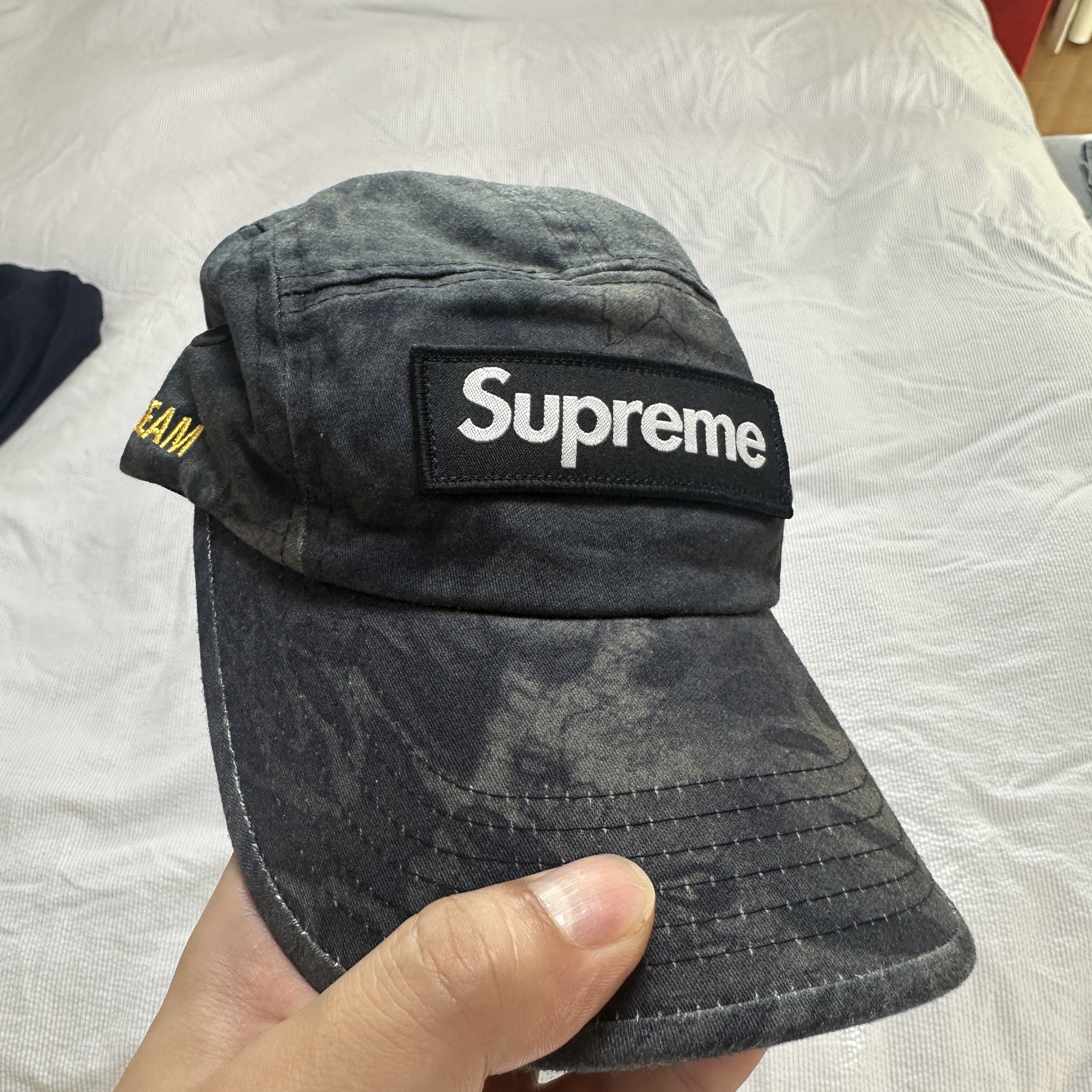 Supreme Military Camp Cap Black Prym1 Camo - 22SS 착용 스타일