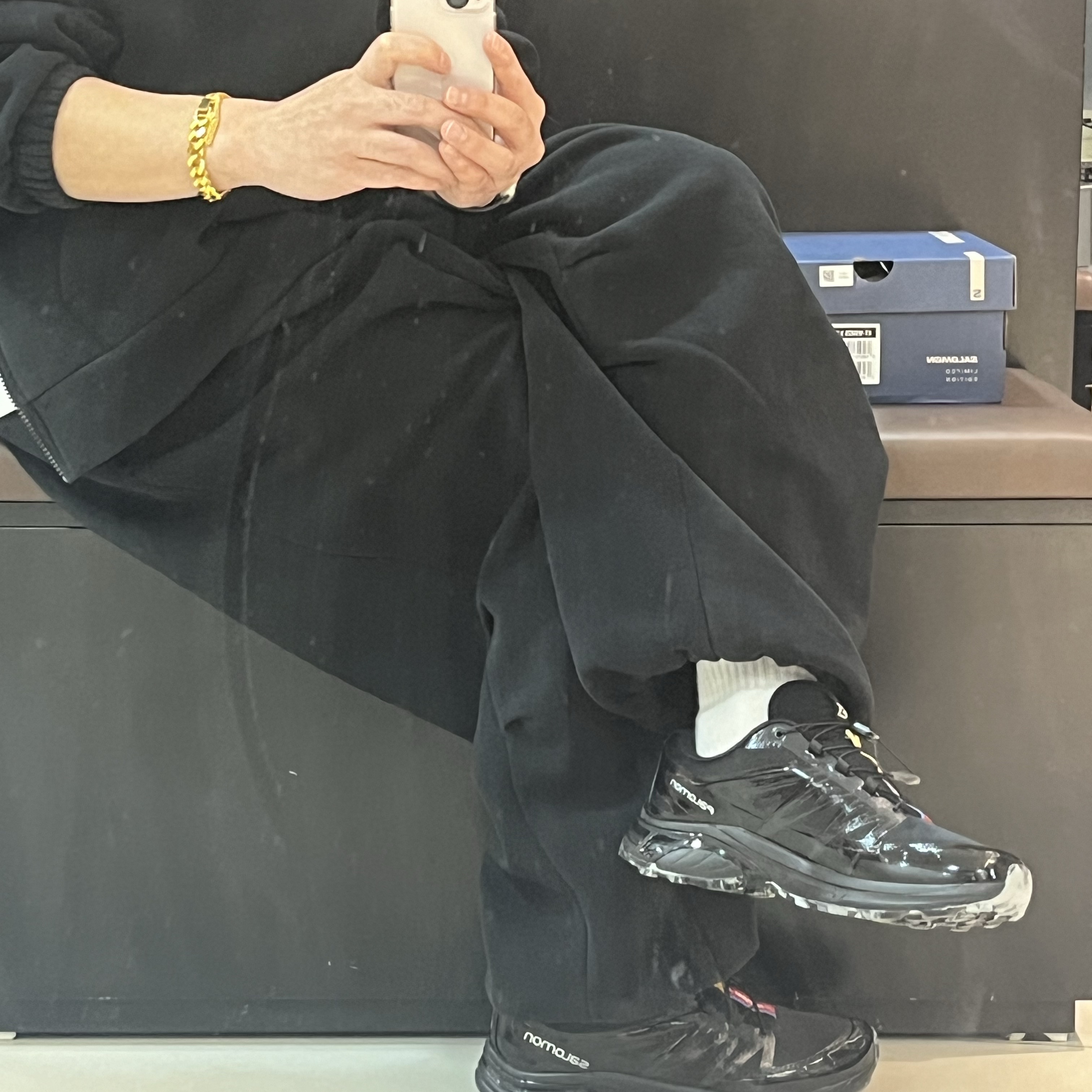 Salomon x Palace XT-Wings 2 Black 착용 스타일 - 1