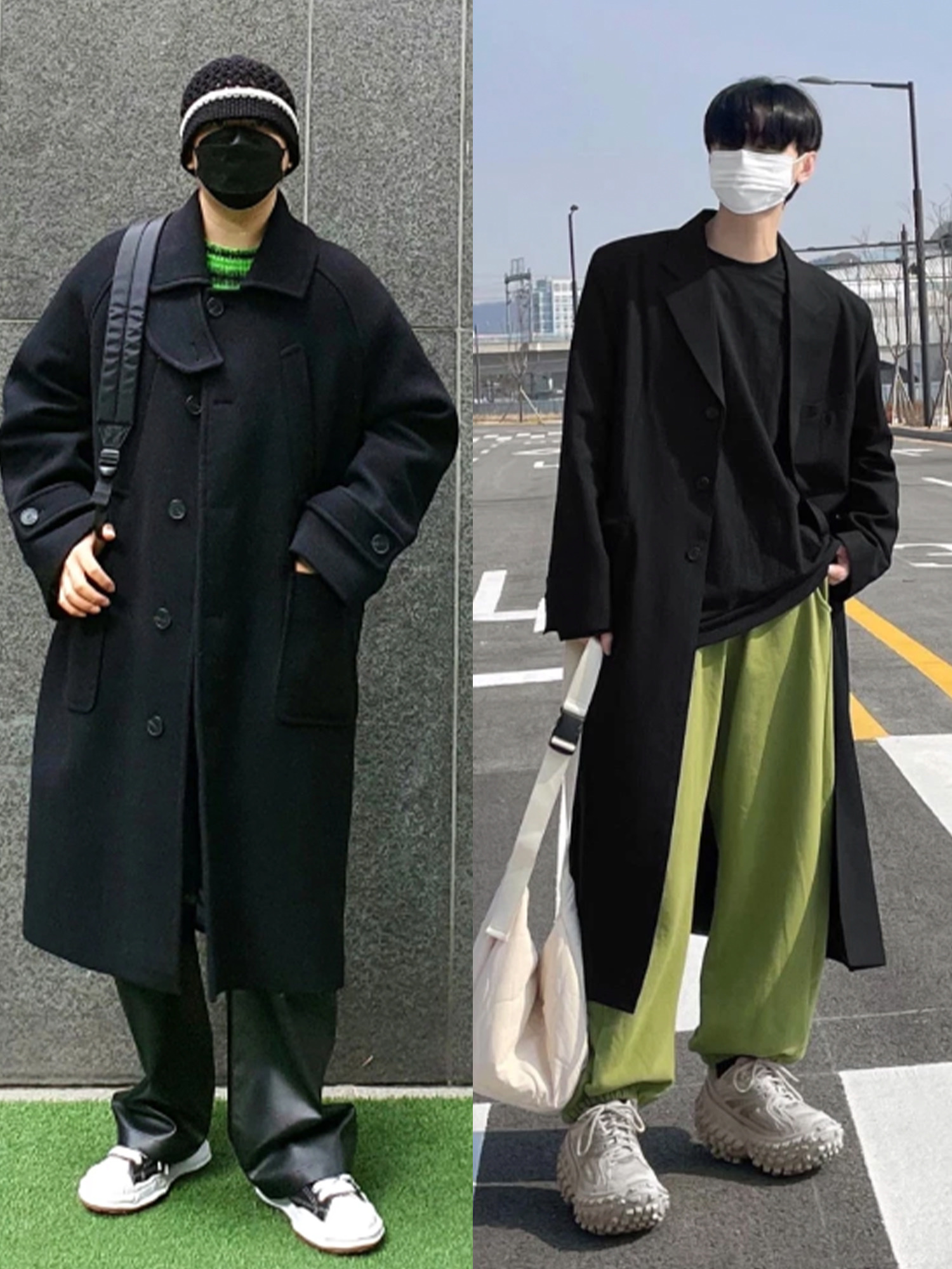 Maison Mihara Yasuhiro Peterson OG Sole Canvas Low Sneakers Black, Clarks Wallabee Maple Suede 착용 스타일 - 3