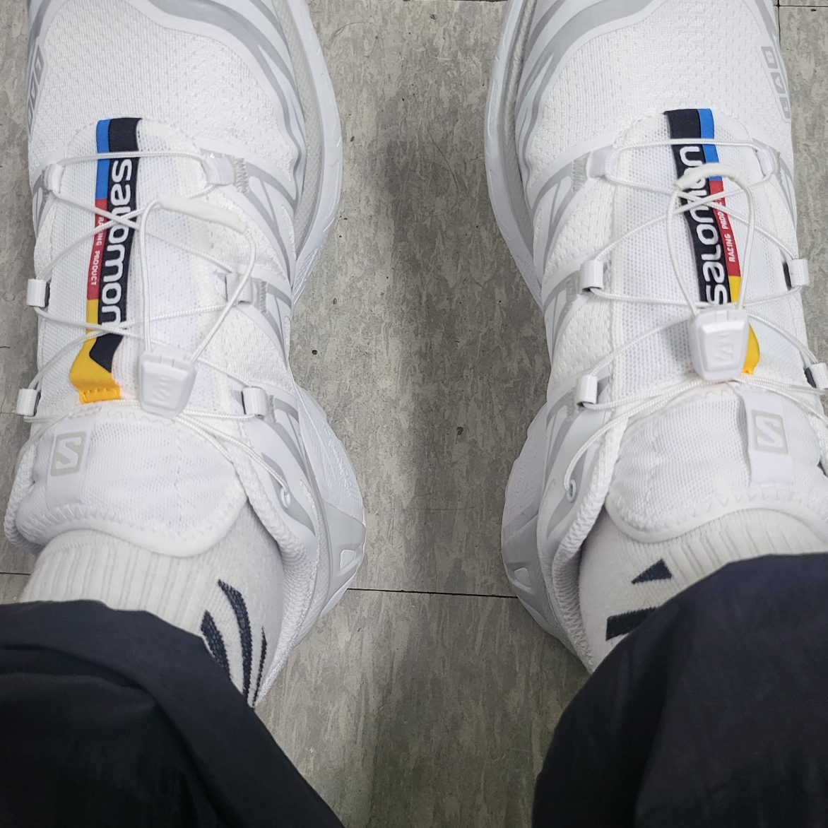 Salomon XT-6 ADV White 착용 스타일
