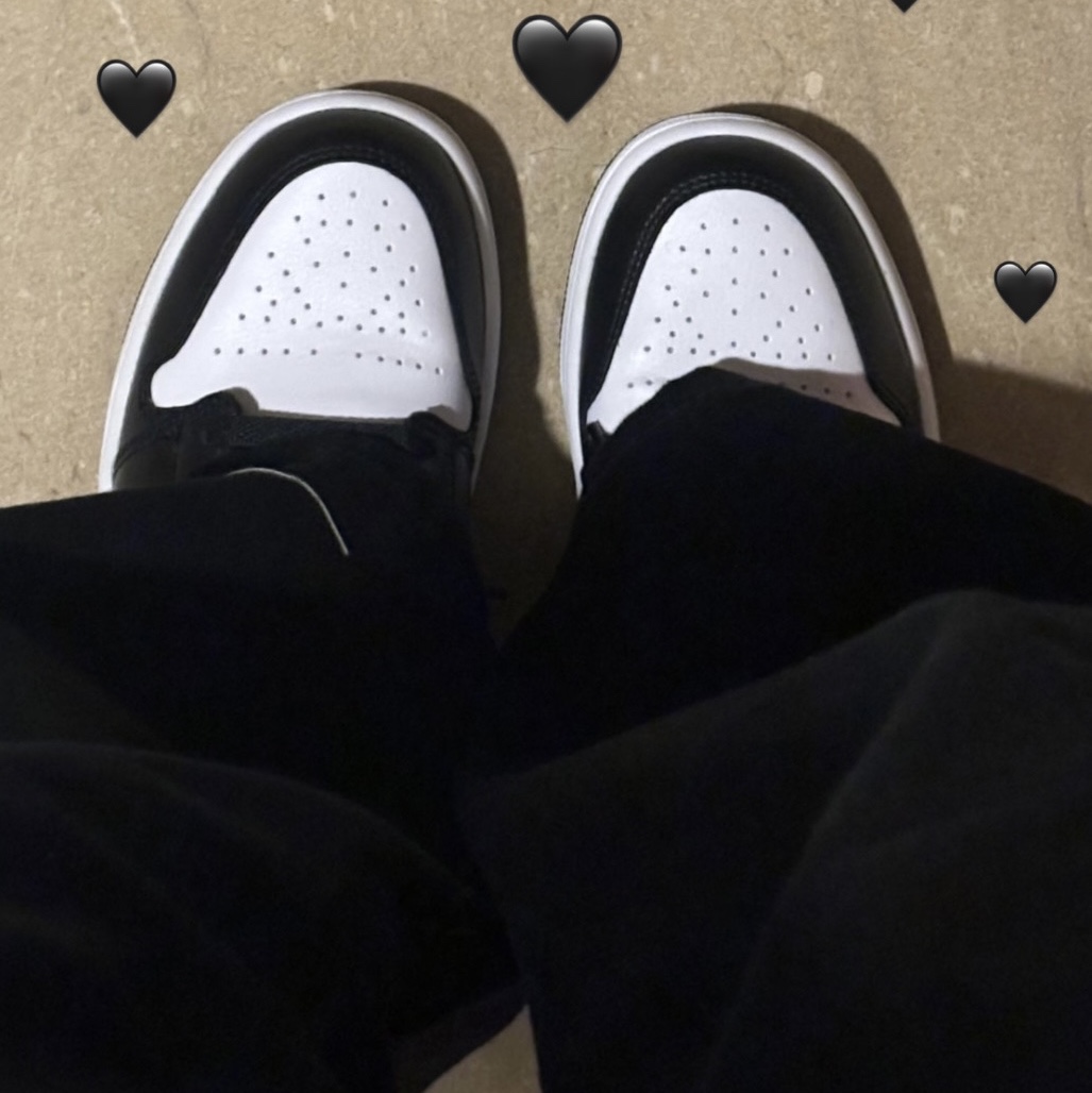(W) Jordan 1 Low Black and White 착용 스타일 - 1