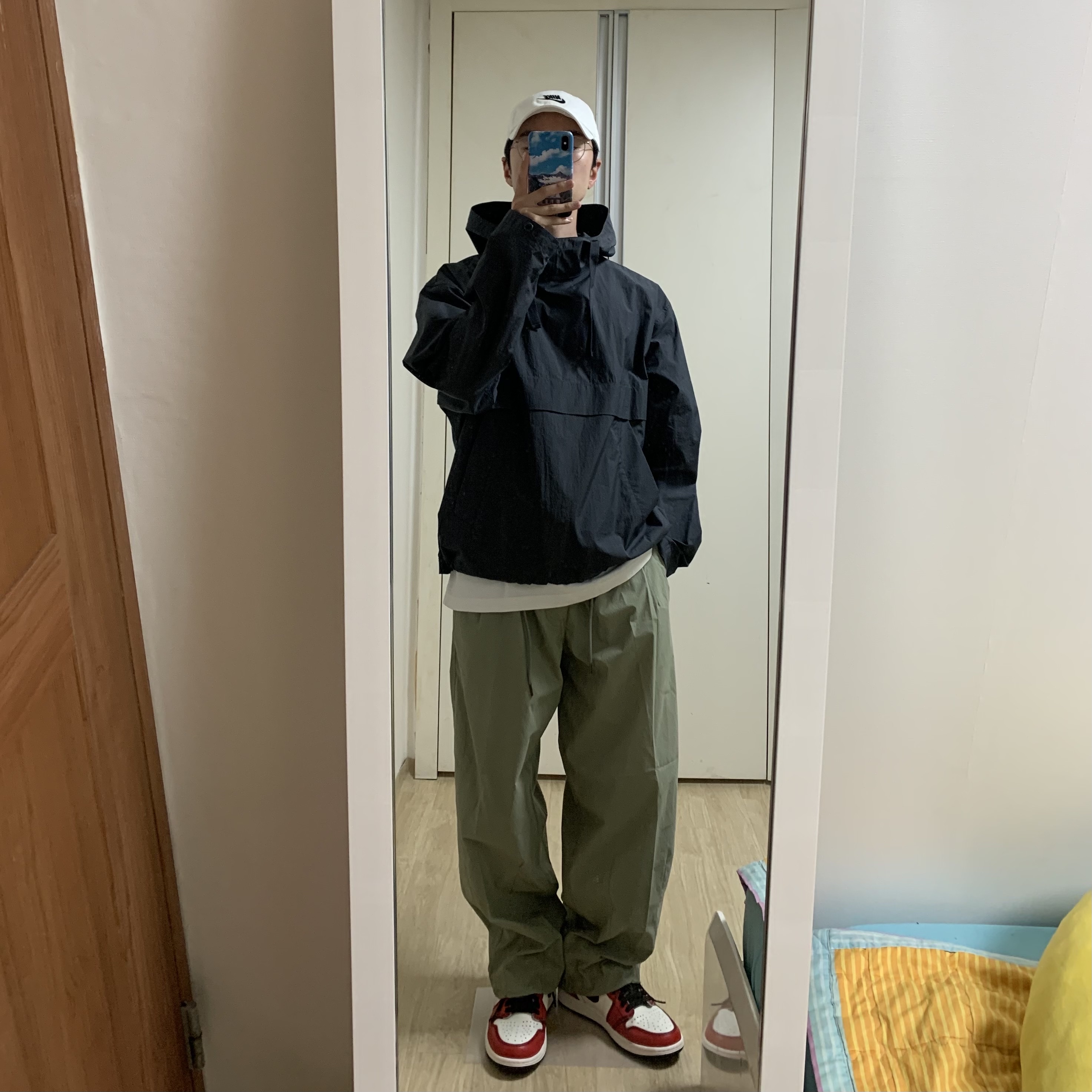 Jordan 1 Retro High OG Defiant SB LA to Chicago, Nike Heritage 86 Futura Washed Cap White 착용 스타일 - 1