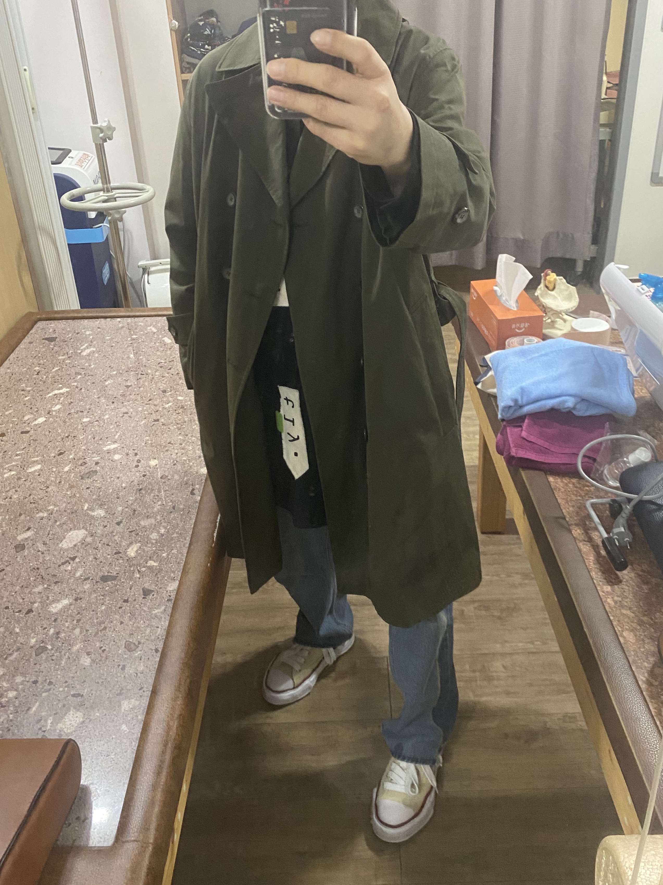 Maison Mihara Yasuhiro Peterson OG Sole Canvas Low-top Sneakers Natural 착용 스타일 - 1