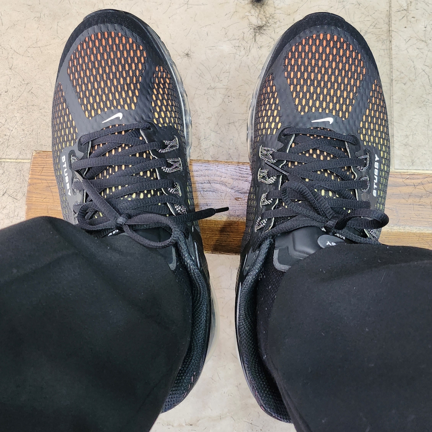 Nike x Stussy Air Max 2013 Black 착용 스타일