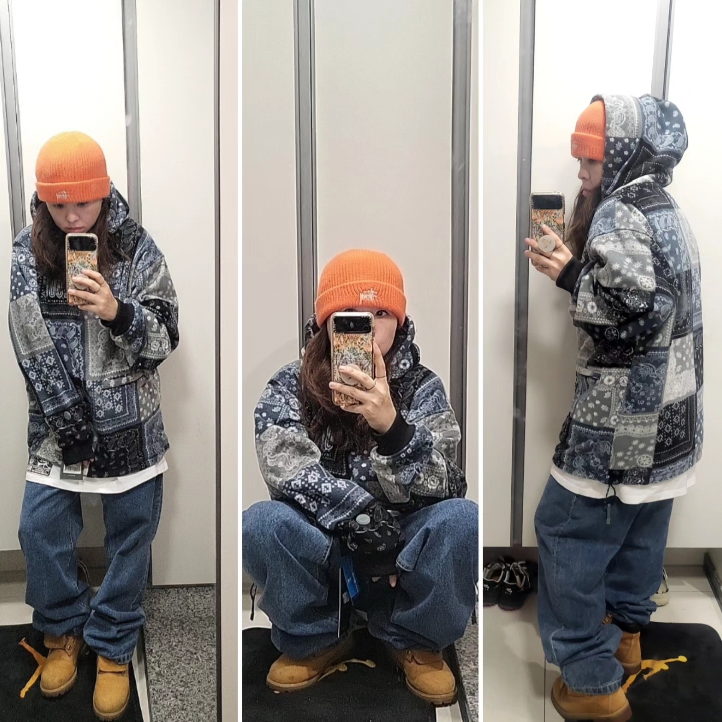 Stussy Basic Cuff Beanie Orange, Timberland Premium 6 inch Waterproof Boot Wheat Nubuck - Wide 착용 스타일 - 2