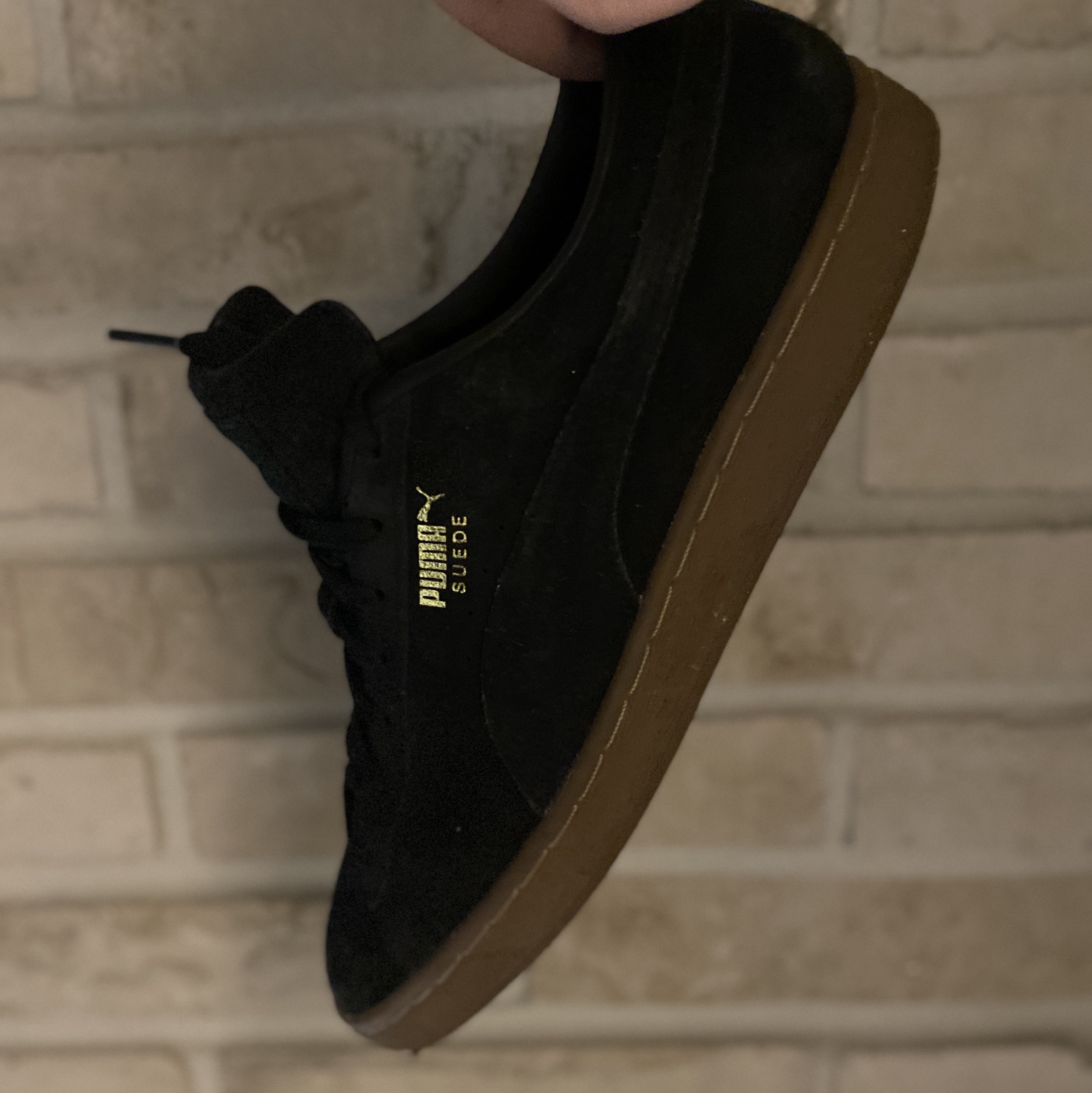 Puma Suede Gum Black 착용 스타일