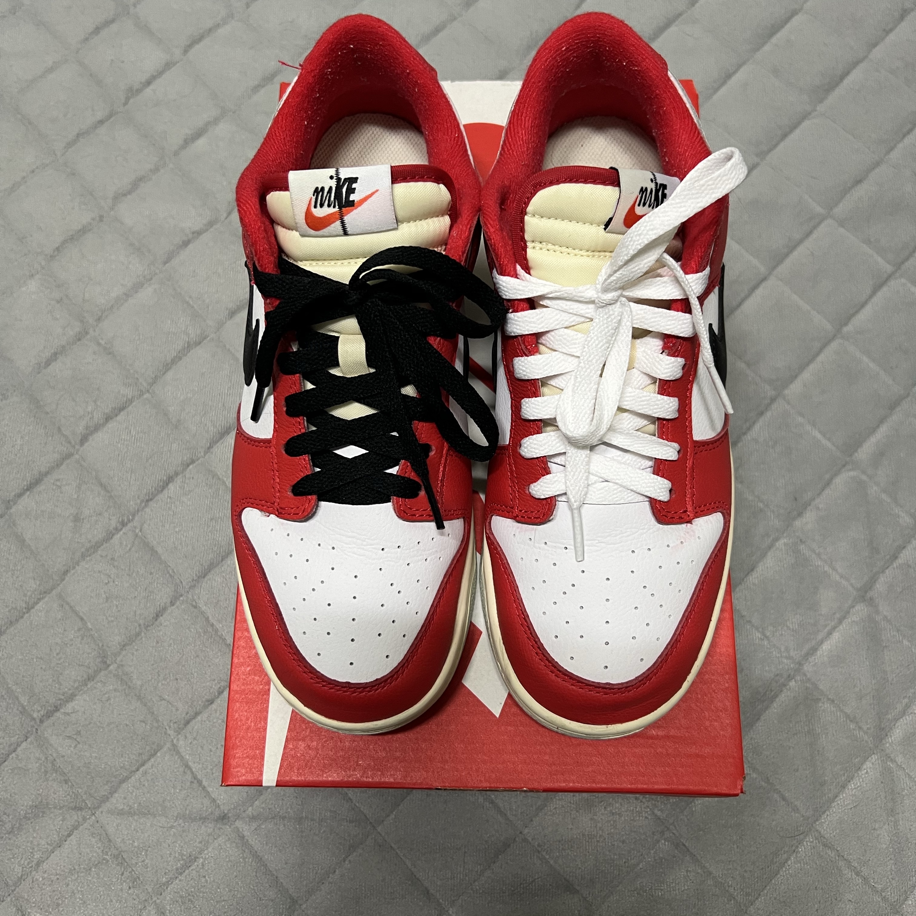 Nike Dunk Low Retro PRM University Red Black 착용 스타일 - 1
