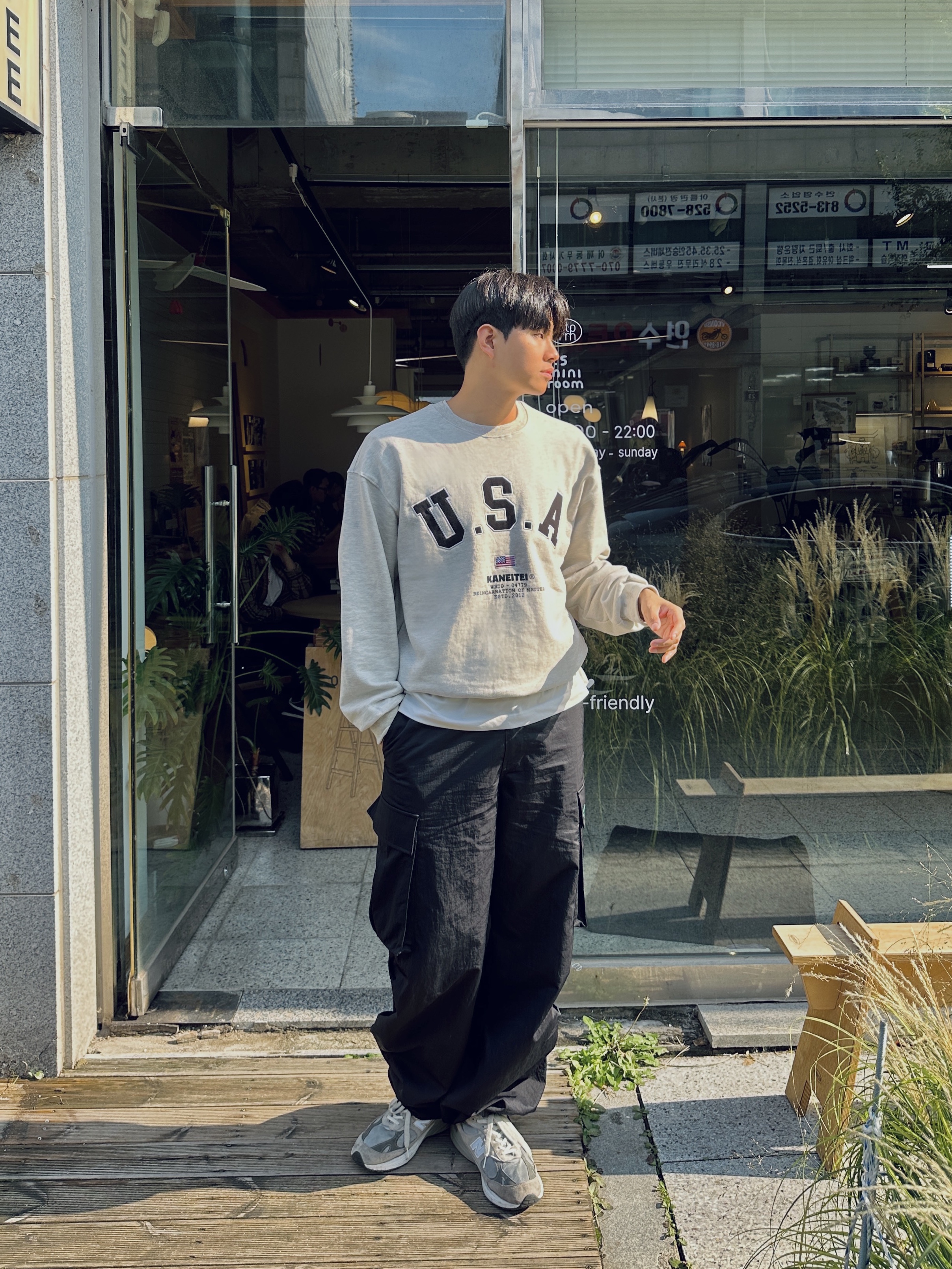 New Balance 993 Made in USA Grey - D Standard 착용 스타일 - 2