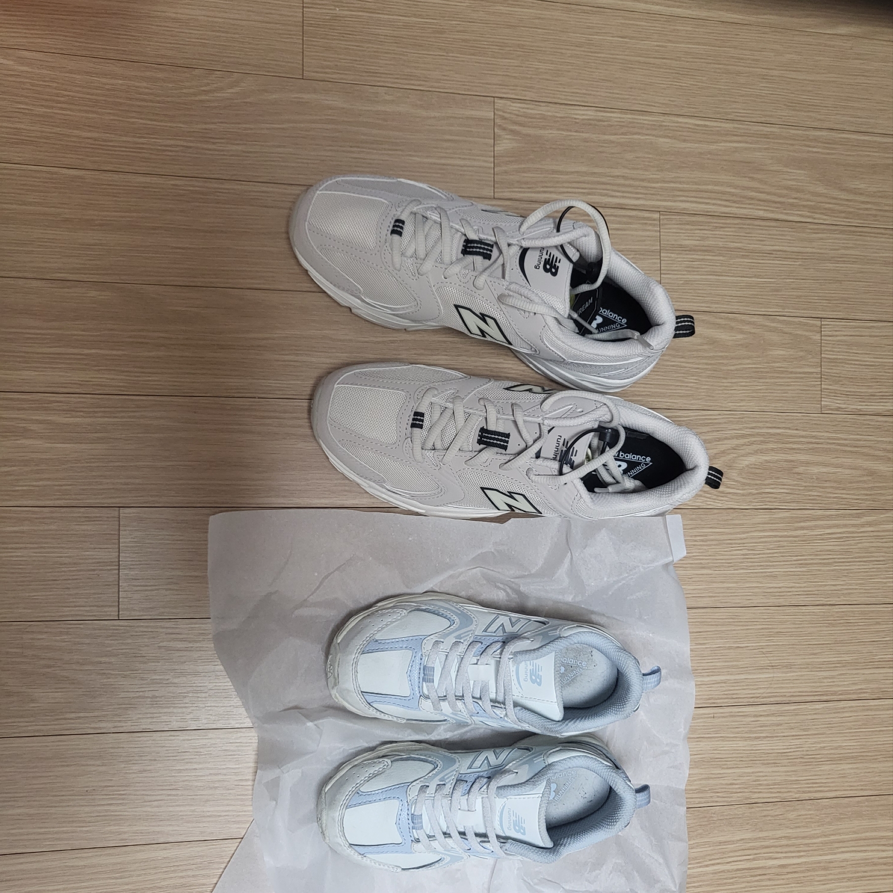 New Balance 530 Ivory 착용 스타일