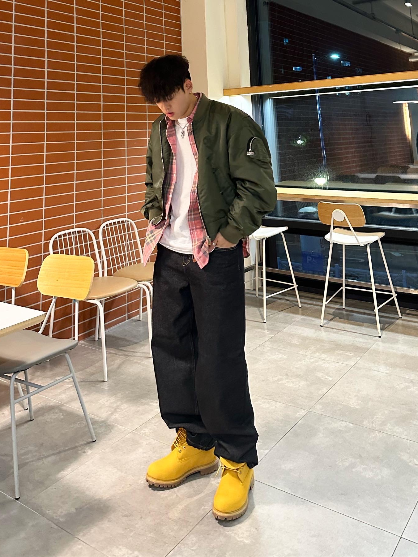 Timberland Premium 6 inch Waterproof Boot Wheat Nubuck - Wide 착용 스타일 - 1