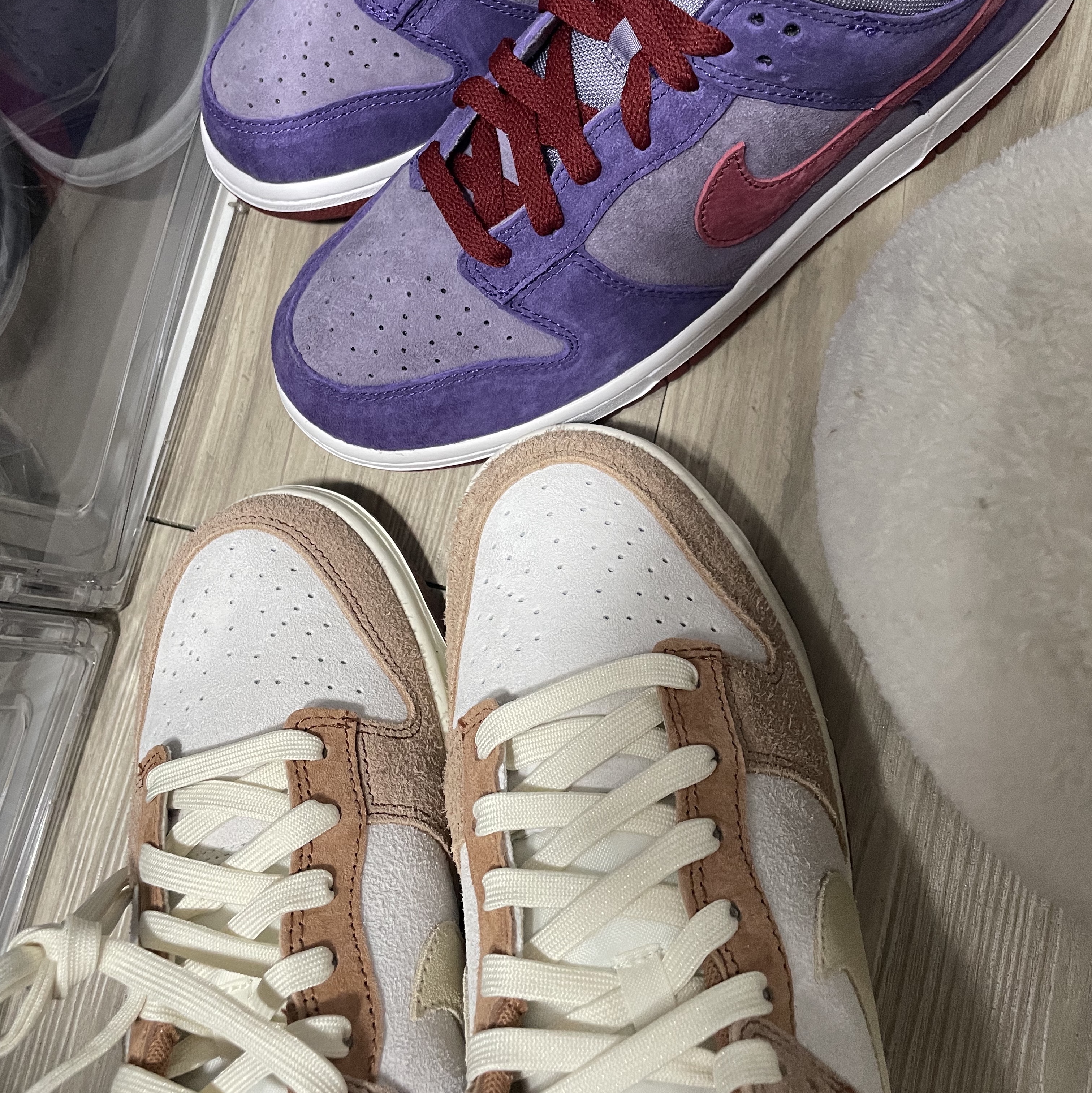 Nike Dunk Low Pro Premium Medium Curry, Nike Dunk Low Retro Championship Court Purple 착용 스타일 - 3