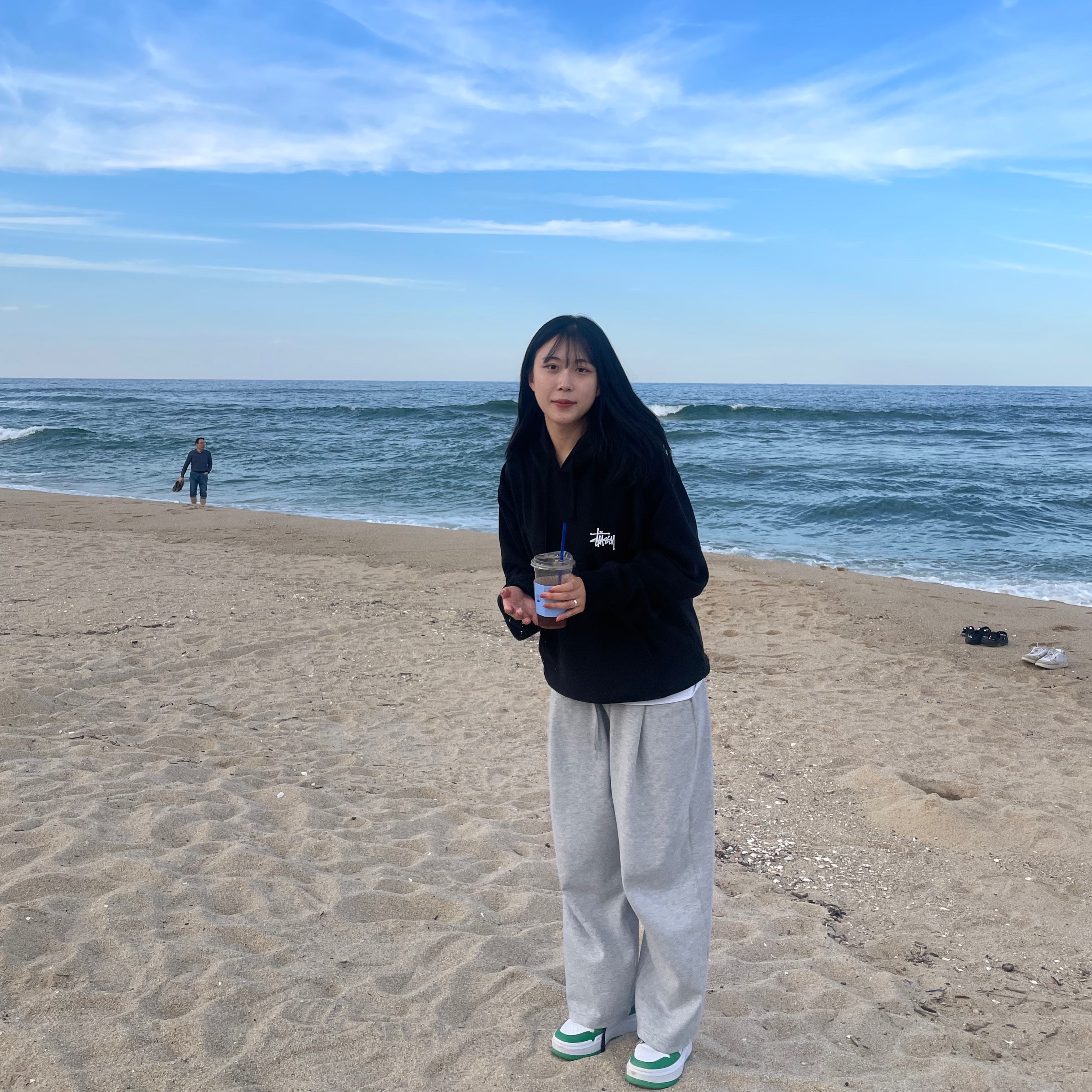 Stussy Basic Stussy Hoodie Black 2023 착용 스타일 - 1