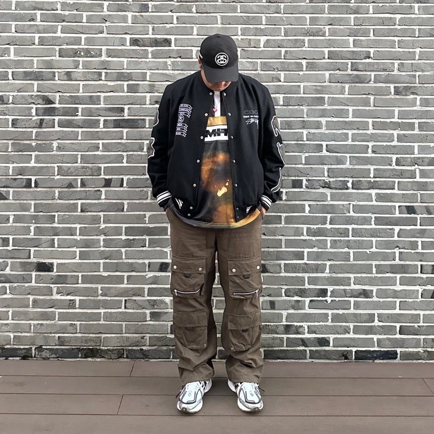 Stussy SS Link 9Twenty Cap Black, Gentle Monster x Maison Margiela MM011 Clear Black Gradient 착용 스타일 - 1