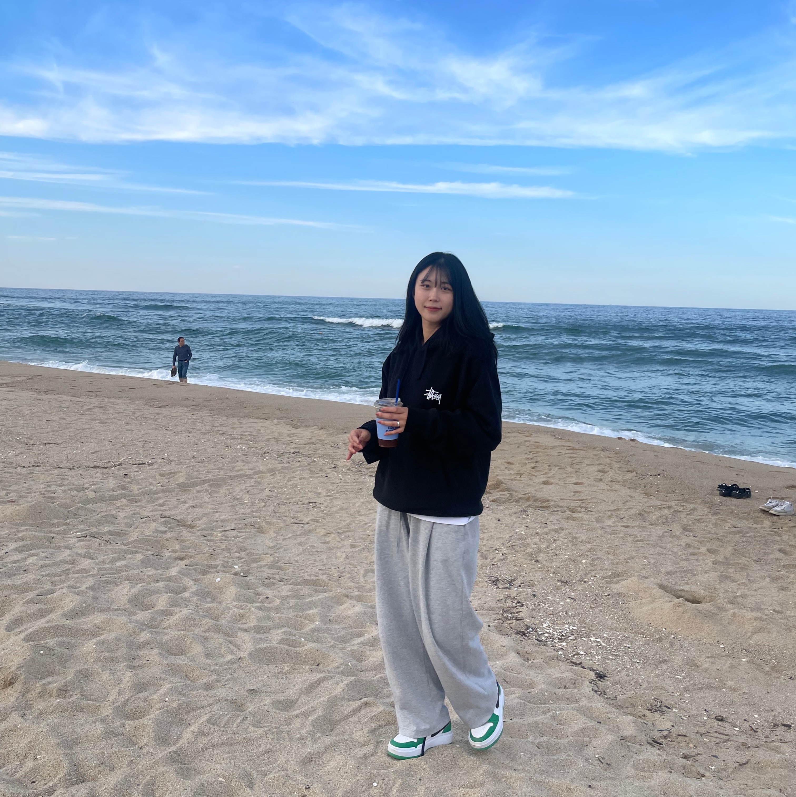 Stussy Basic Stussy Hoodie Black 2023 착용 스타일 - 2