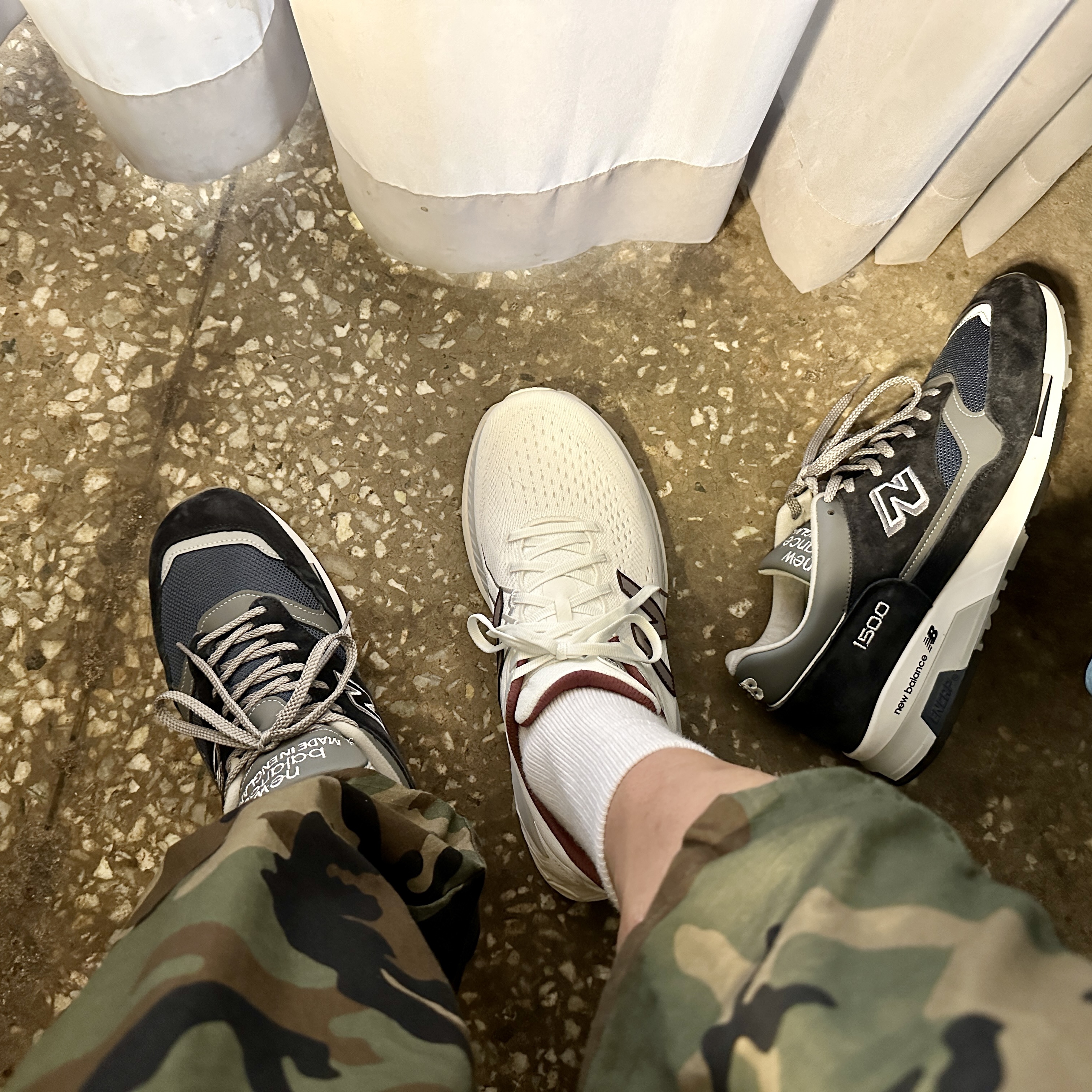 New Balance Fresh Foam X 1080v13 Starlight Marine Blue - 2E Wide, New Balance Fresh Foam X 860v13 Black Phantom - 2E Wide 착용 스타일 - 3