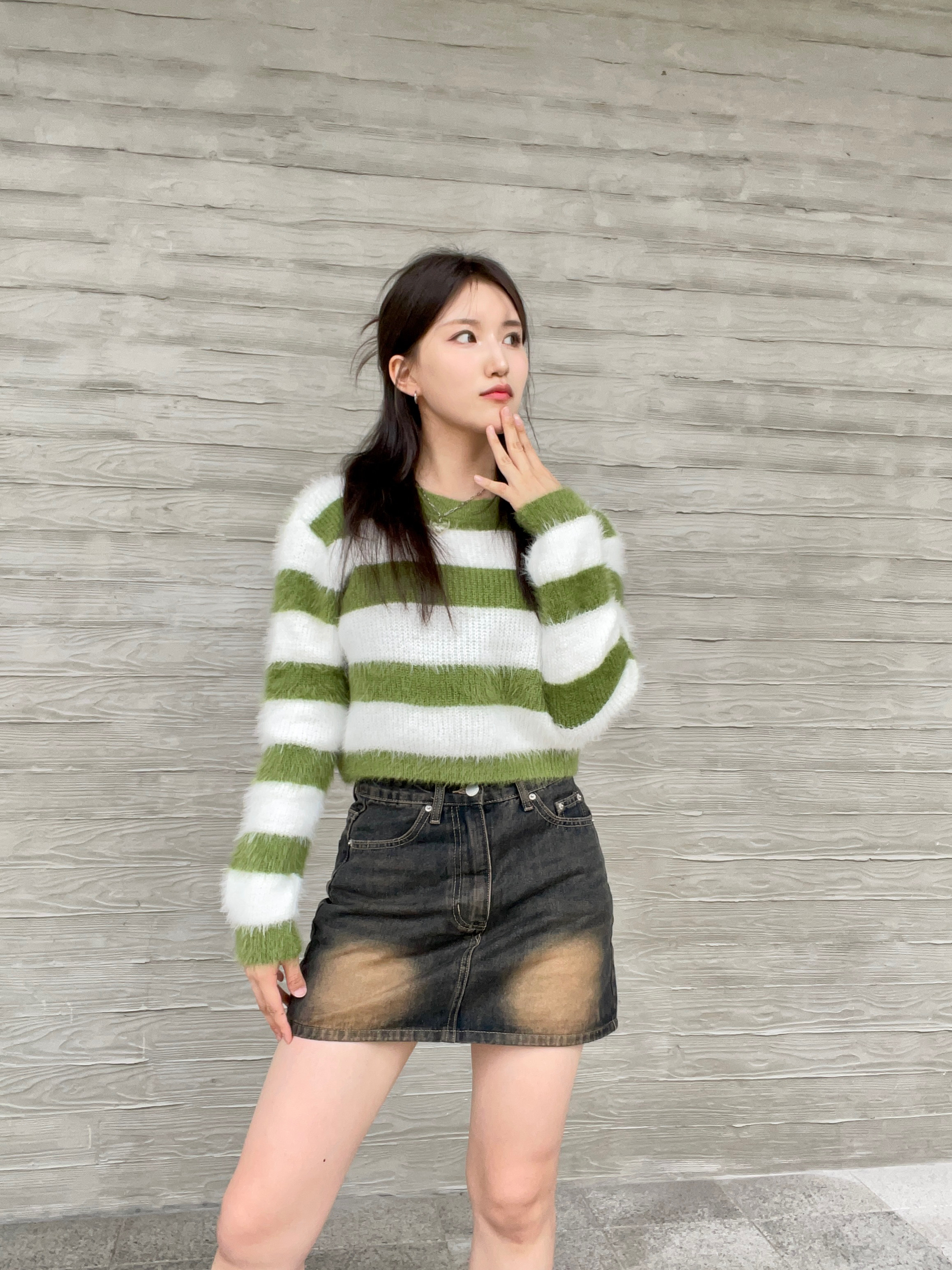 (W) Akikoaoki Regulated Gravity Black 착용 스타일 - 4