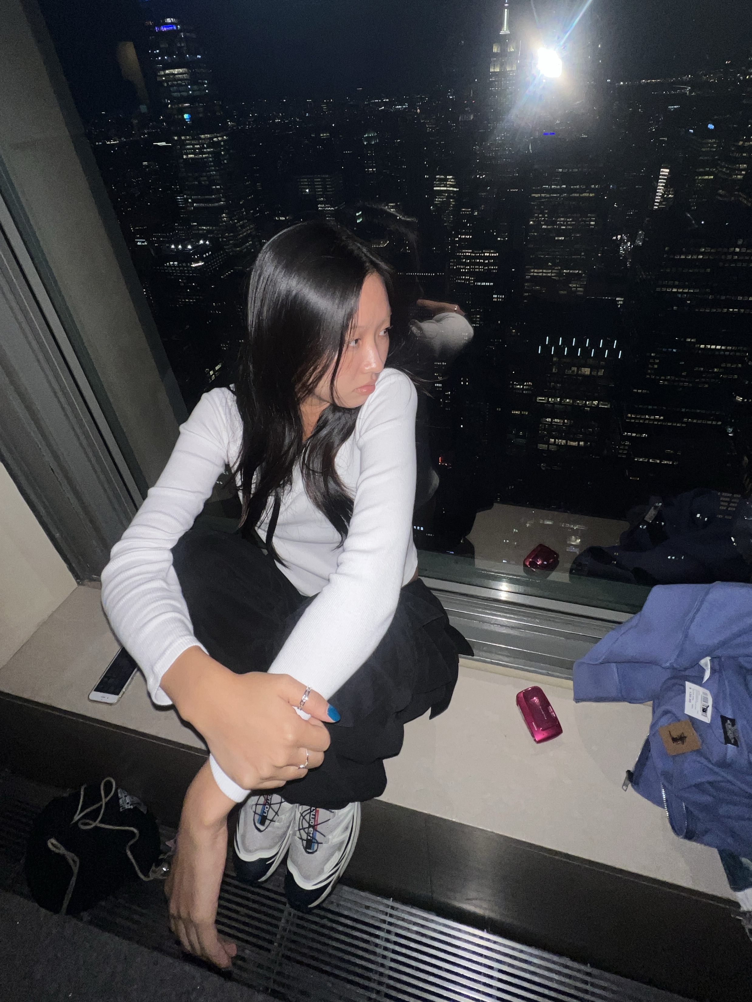 Salomon XT-6 Lunar Rock Dark Sapphire, Stussy Basic Stussy Zip Hoodie Black 2023 착용 스타일 - 1