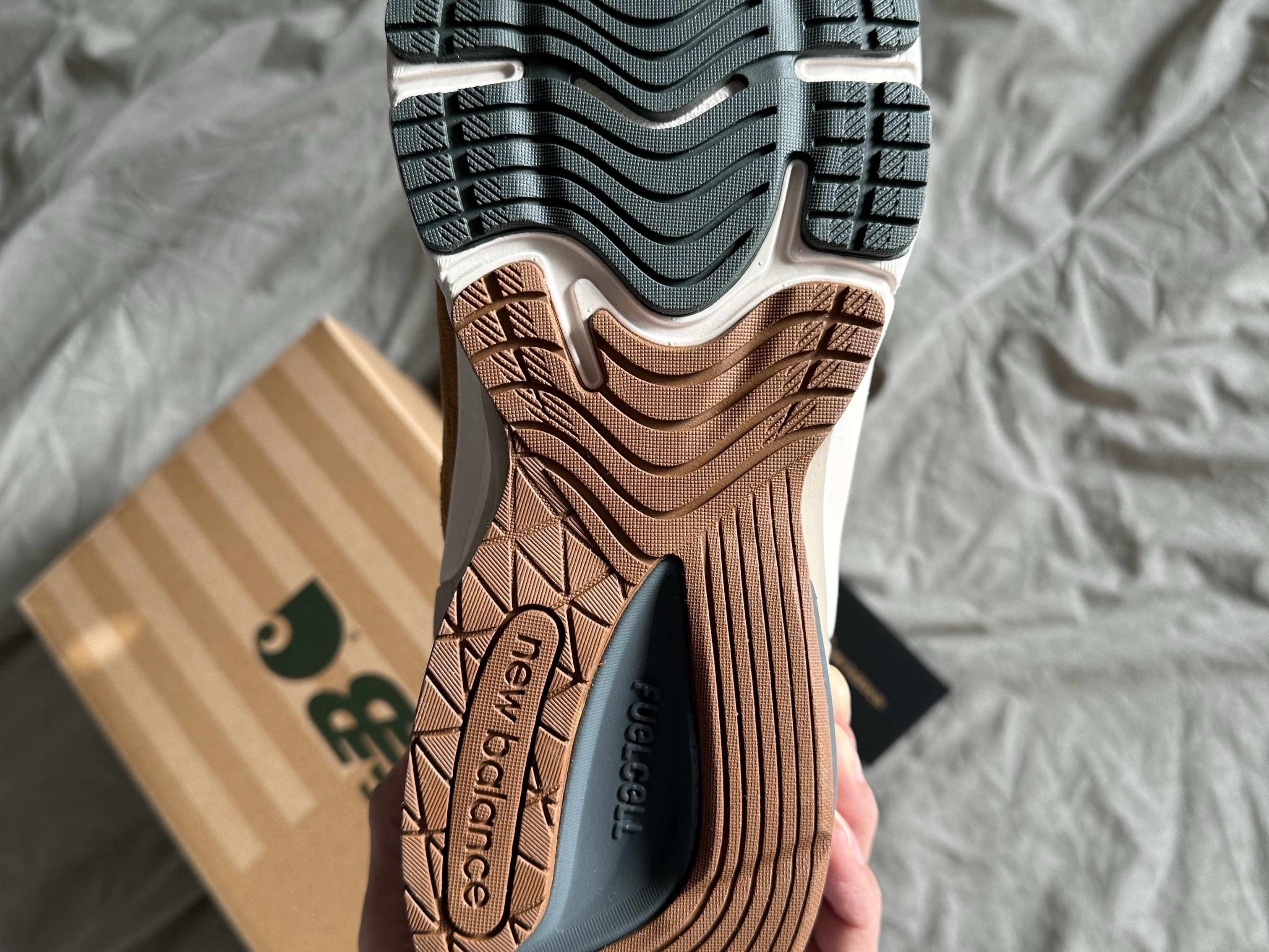 New Balance x Carhartt WIP 990v6 Made in USA Hamilton Brown Military Green 착용 스타일 - 7