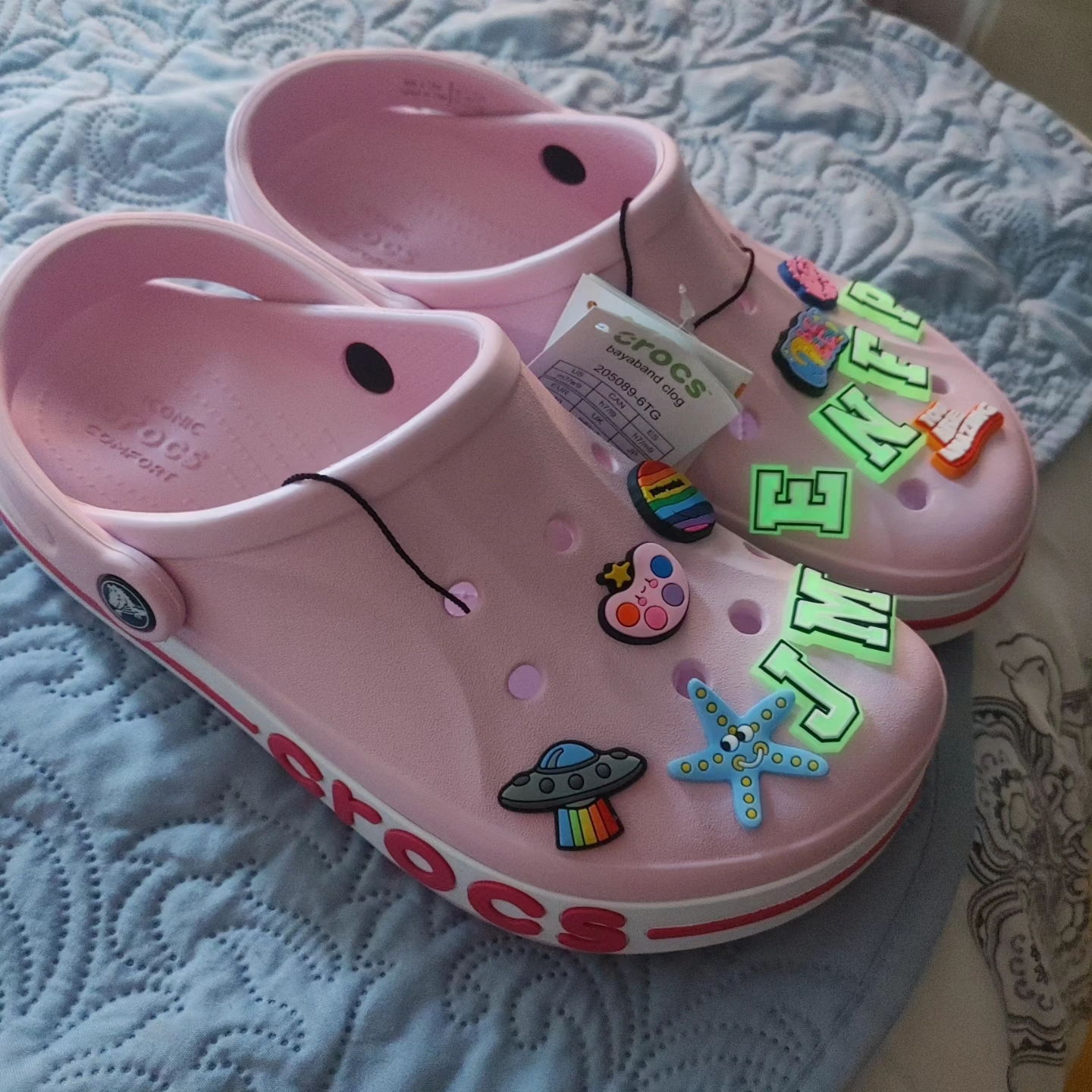Crocs Bayaband Clog Ballerina Pink 착용 스타일 - 2