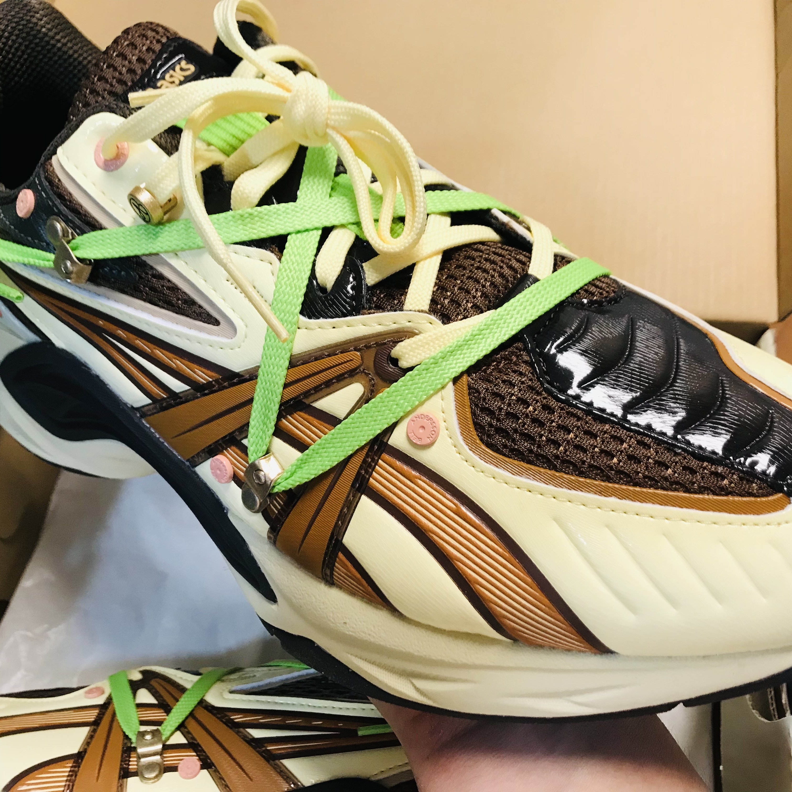 Asics x Andersson Bell HN2-S Protoblast Butter 착용 스타일
