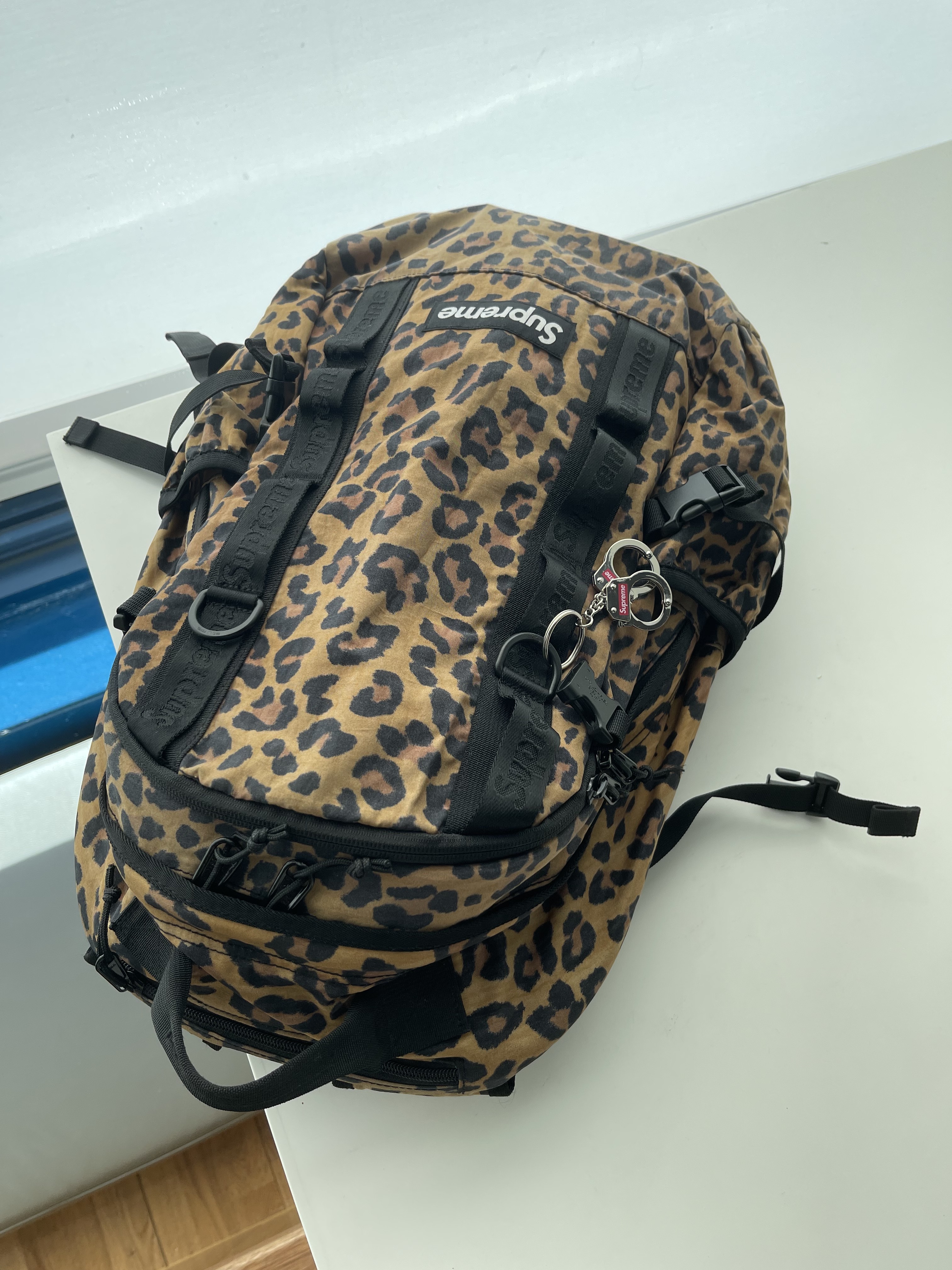 Supreme Backpack Leopard - 20FW 착용 스타일