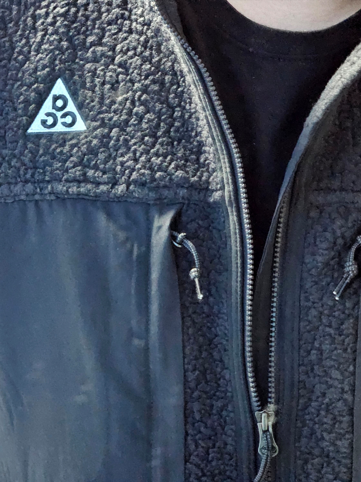 Nike ACG Arctic Wolf Full Zip Top Black Anthracite - Asia 착용 스타일 - 4