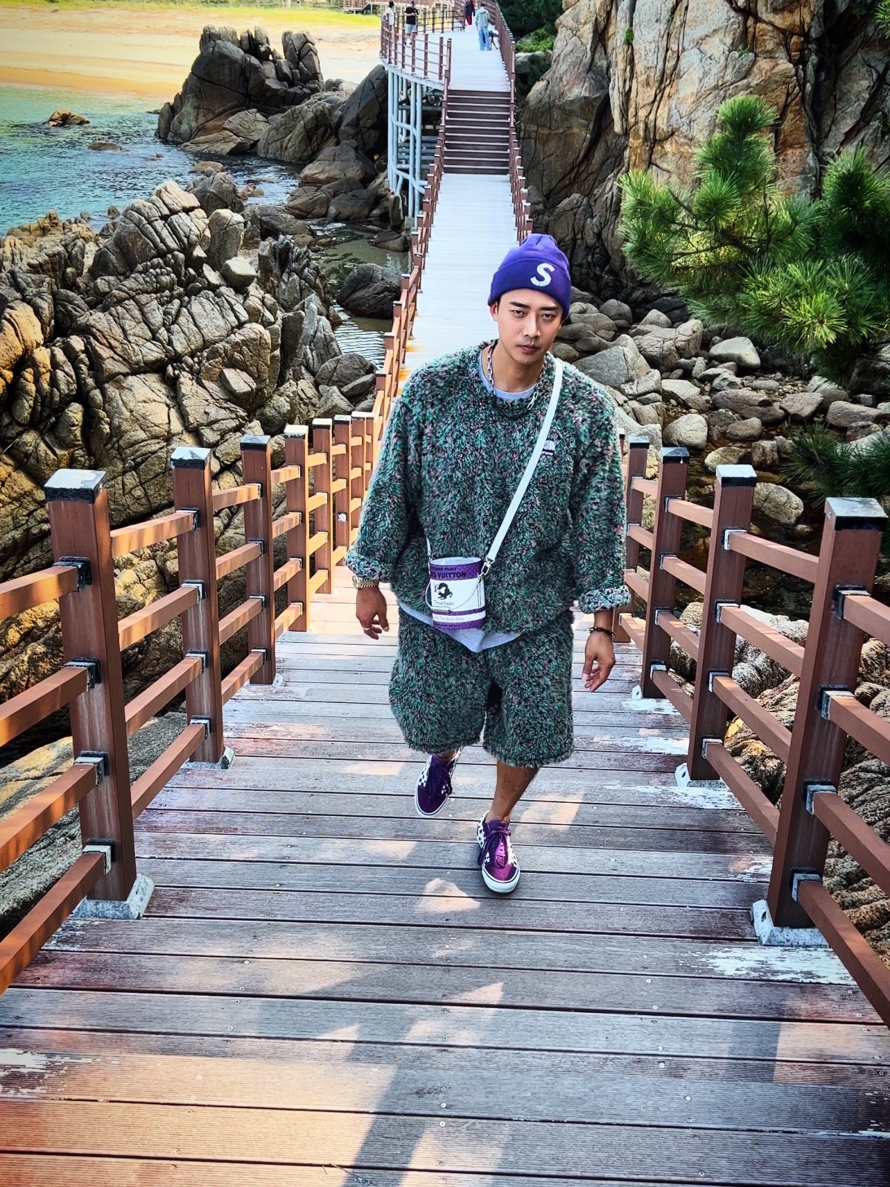 Supreme New Era Swarovski S Logo Beanie Purple - 21SS, Vans x Supreme x Swarovski Old Skool Purple ์ฐฉ์ฉ ์คํ์ผ - 3