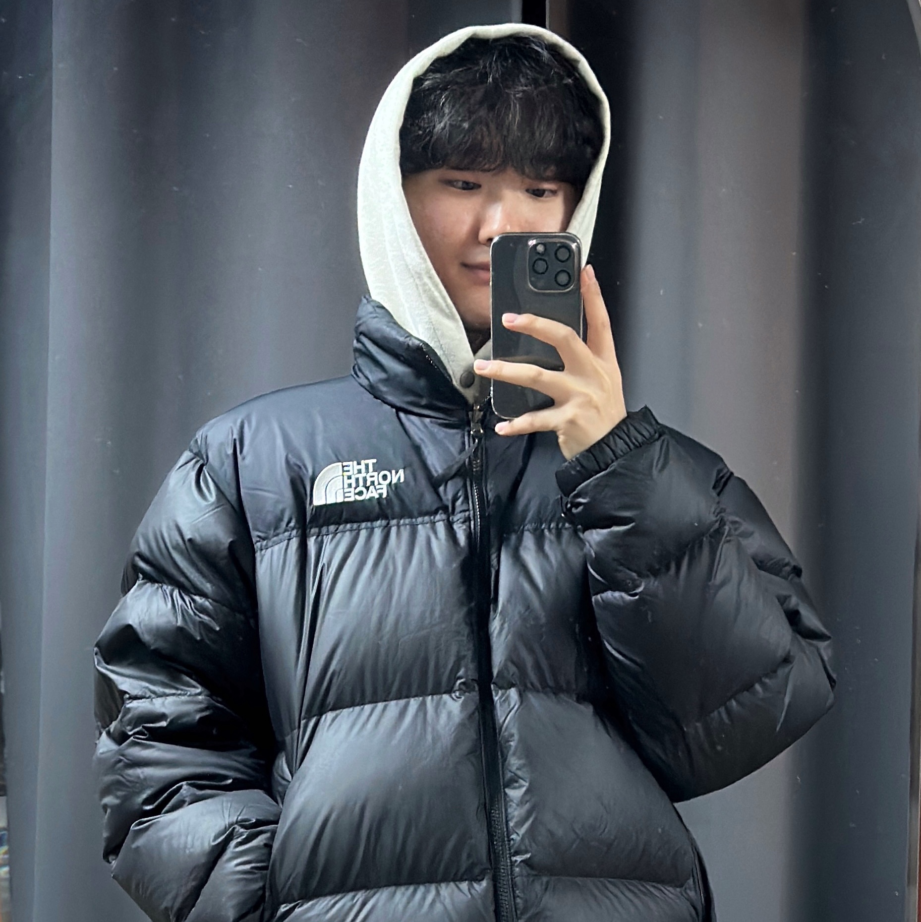 The North Face 1996 Eco Nuptse Jacket Black 착용 스타일 - 2